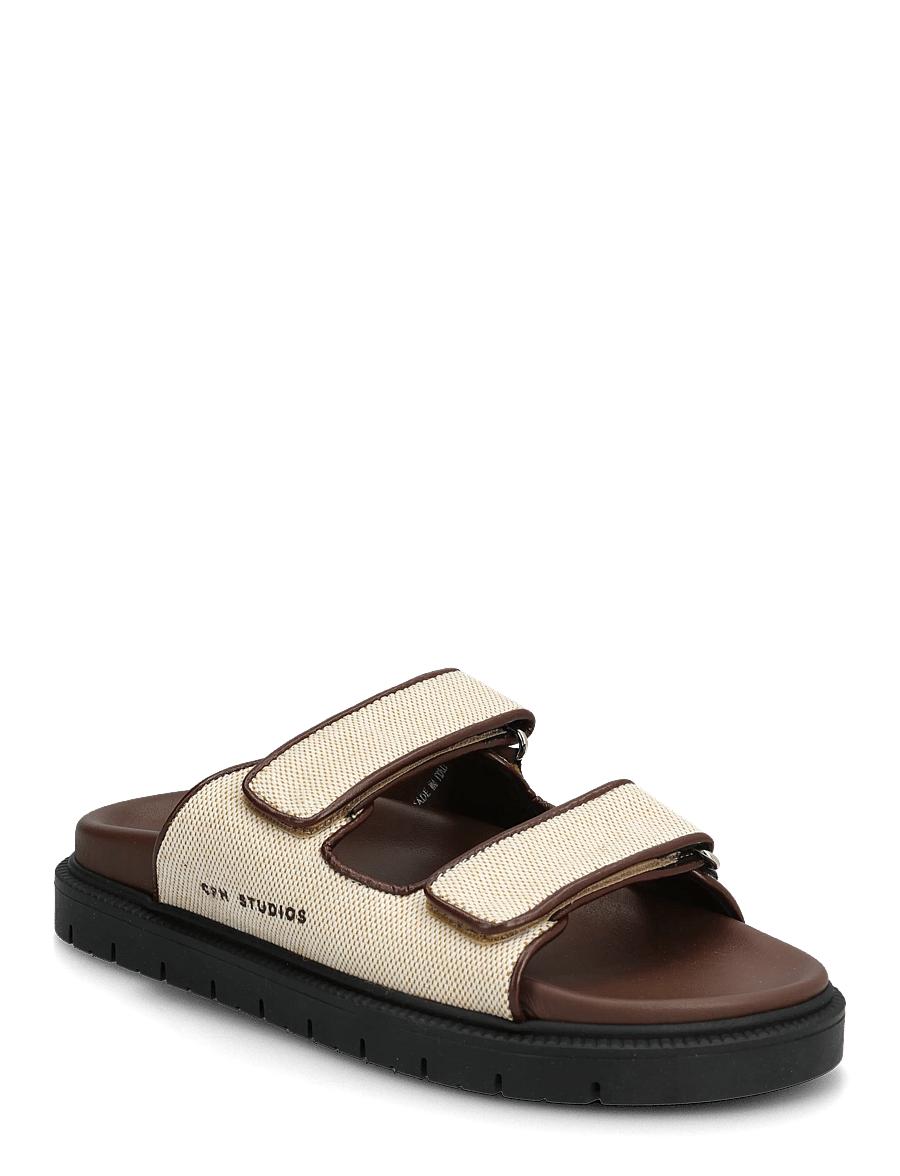 Copenhagen Studios - CPH704 material mix - madalad sandaalid - cream/chocolate - 0