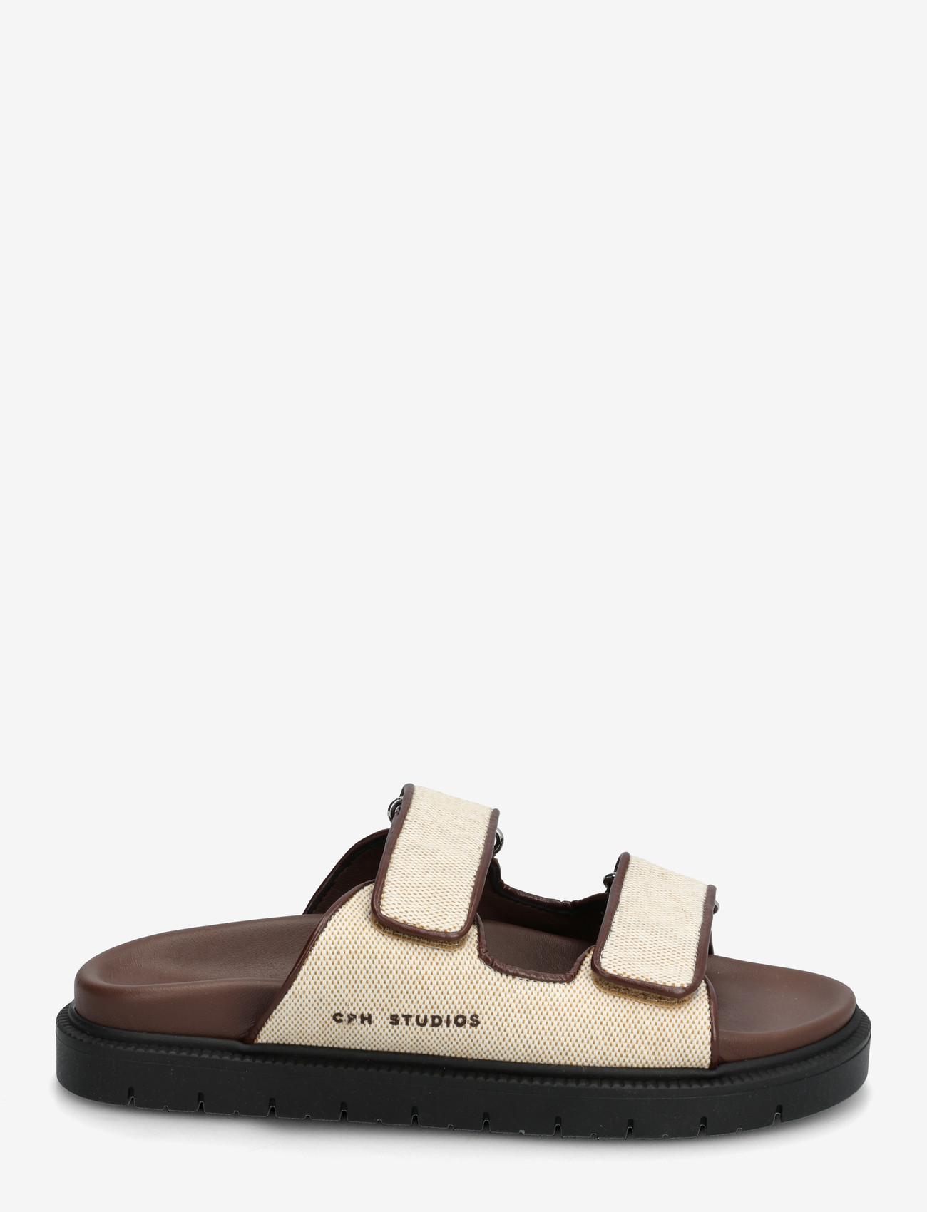 Copenhagen Studios - CPH704 material mix - flade sandaler - cream/chocolate - 1
