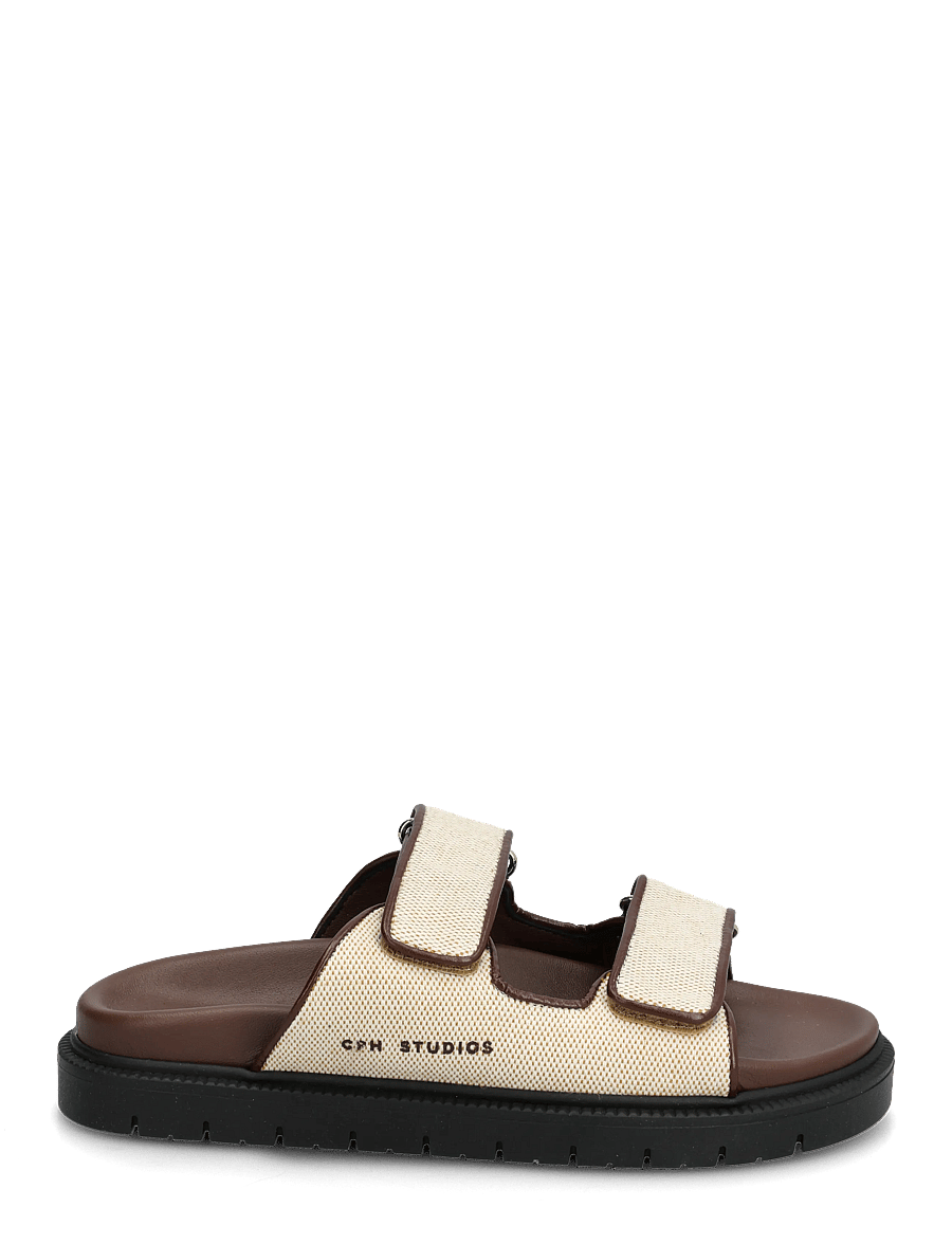 Copenhagen Studios - CPH704 material mix - madalad sandaalid - cream/chocolate - 1