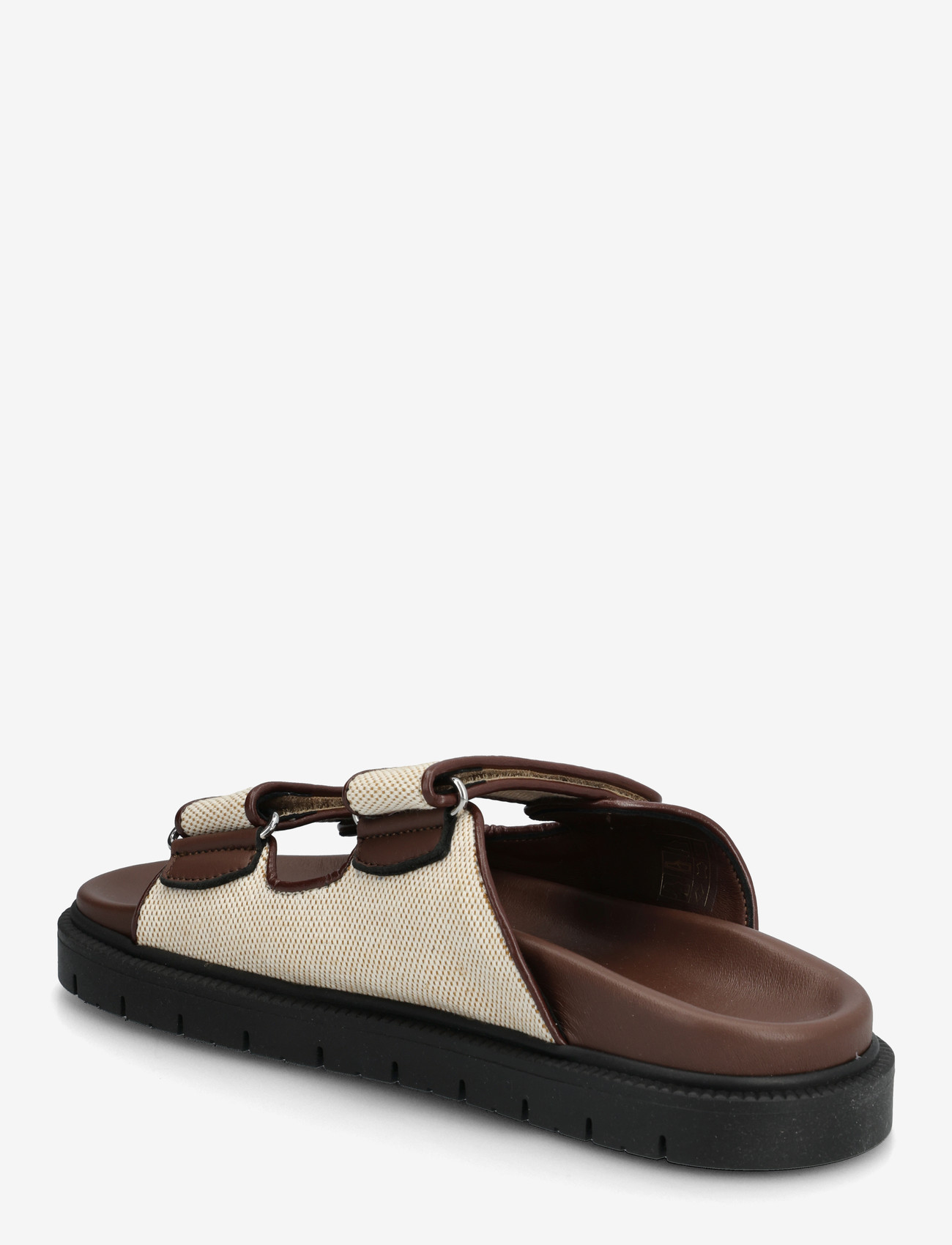 Copenhagen Studios - CPH704 material mix - flade sandaler - cream/chocolate - 2