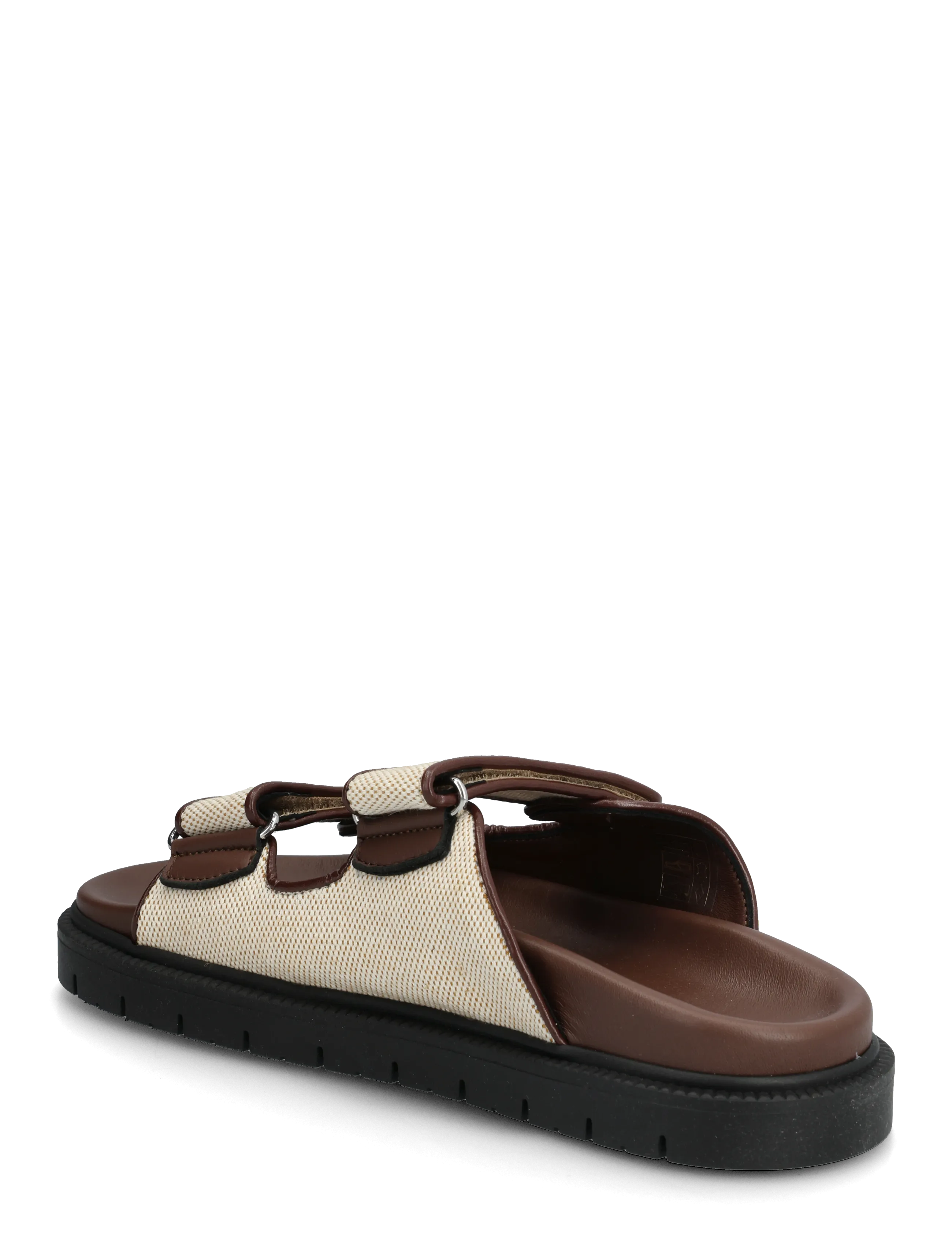 Copenhagen Studios - CPH704 material mix - flache sandalen - cream/chocolate - 2