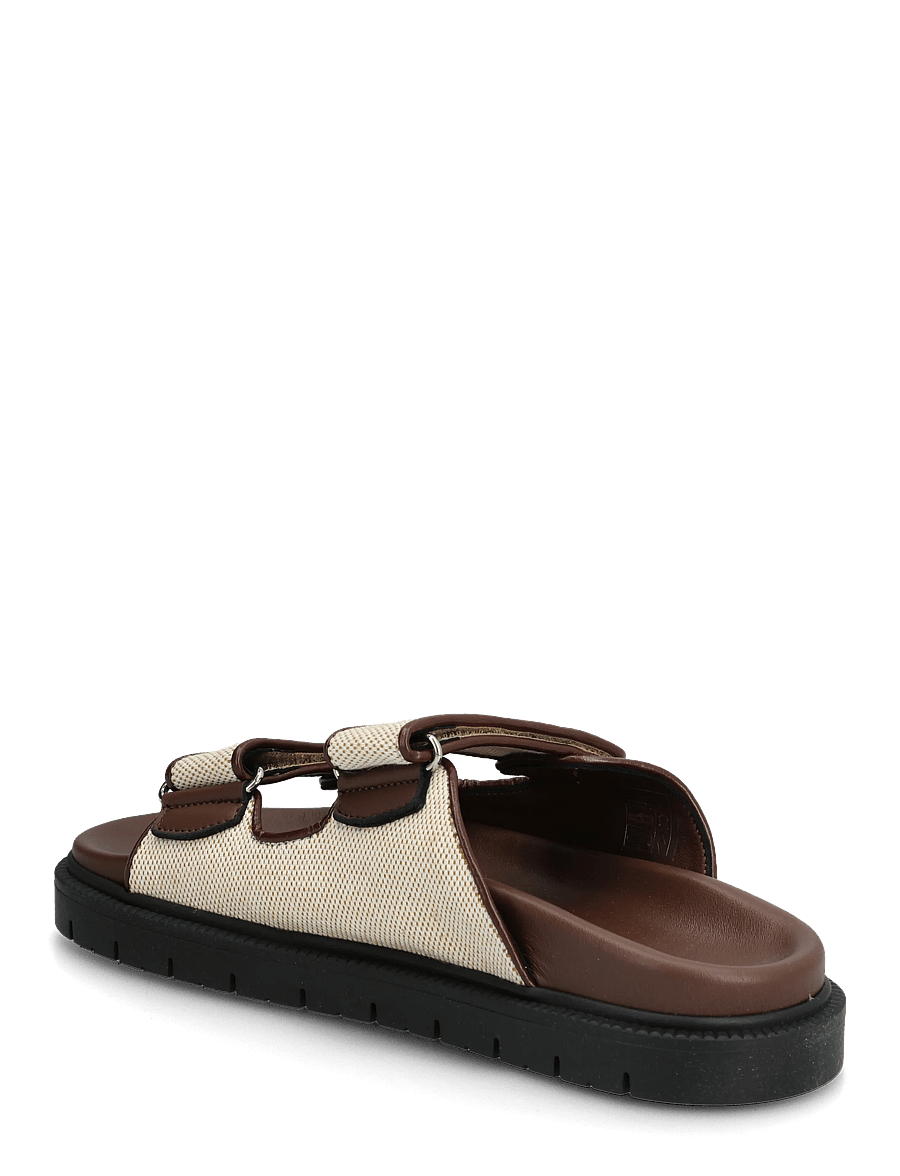 Copenhagen Studios - CPH704 material mix - madalad sandaalid - cream/chocolate - 2