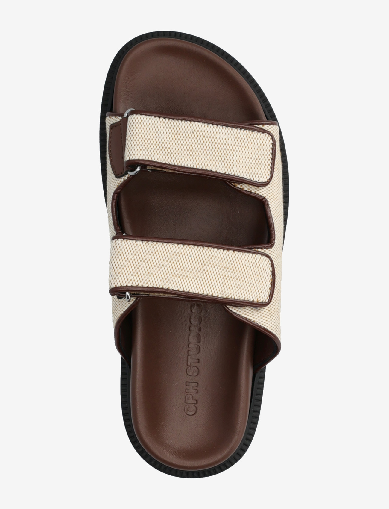 Copenhagen Studios - CPH704 material mix - flade sandaler - cream/chocolate - 3
