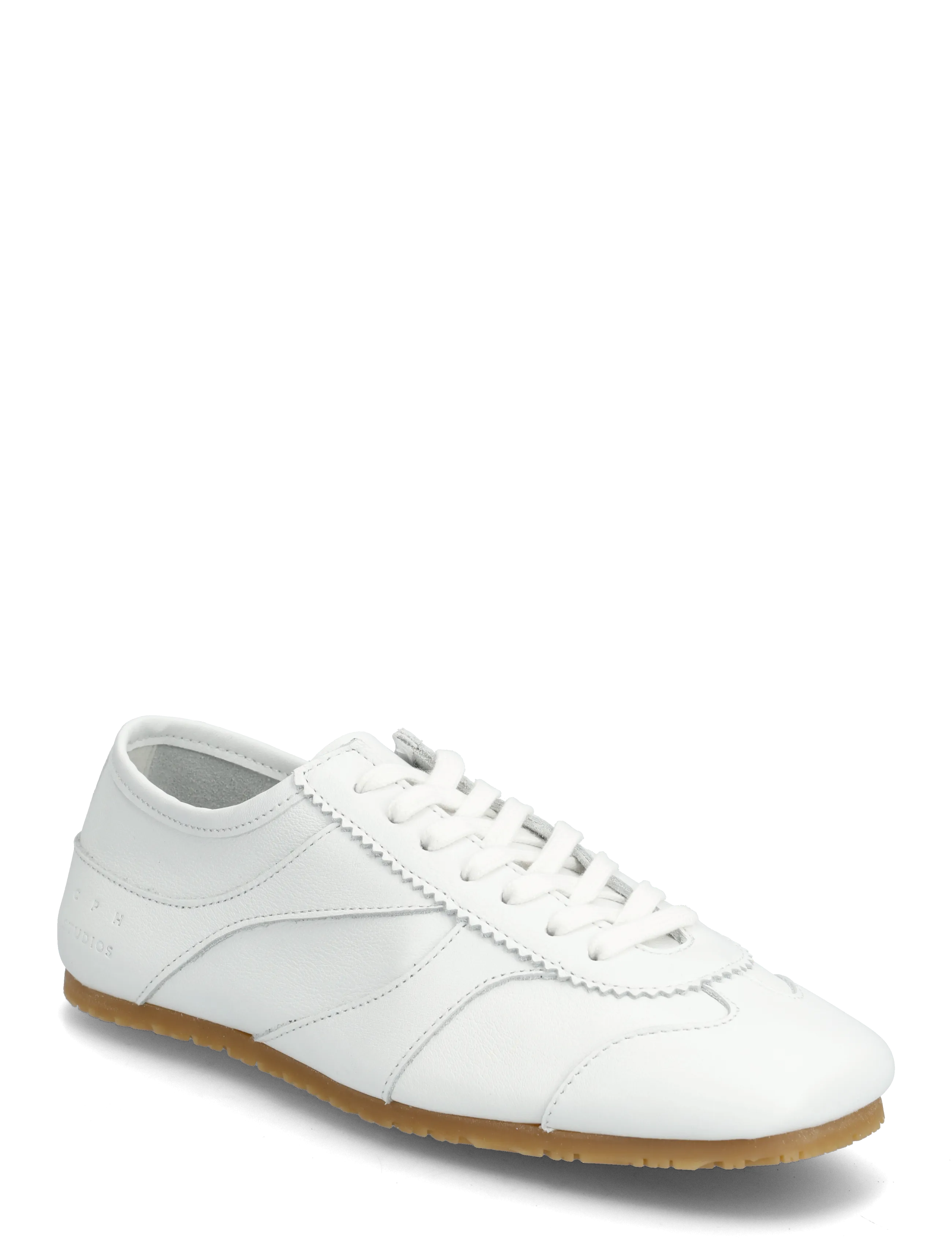 CPH717 leather mix new brown - WHITE