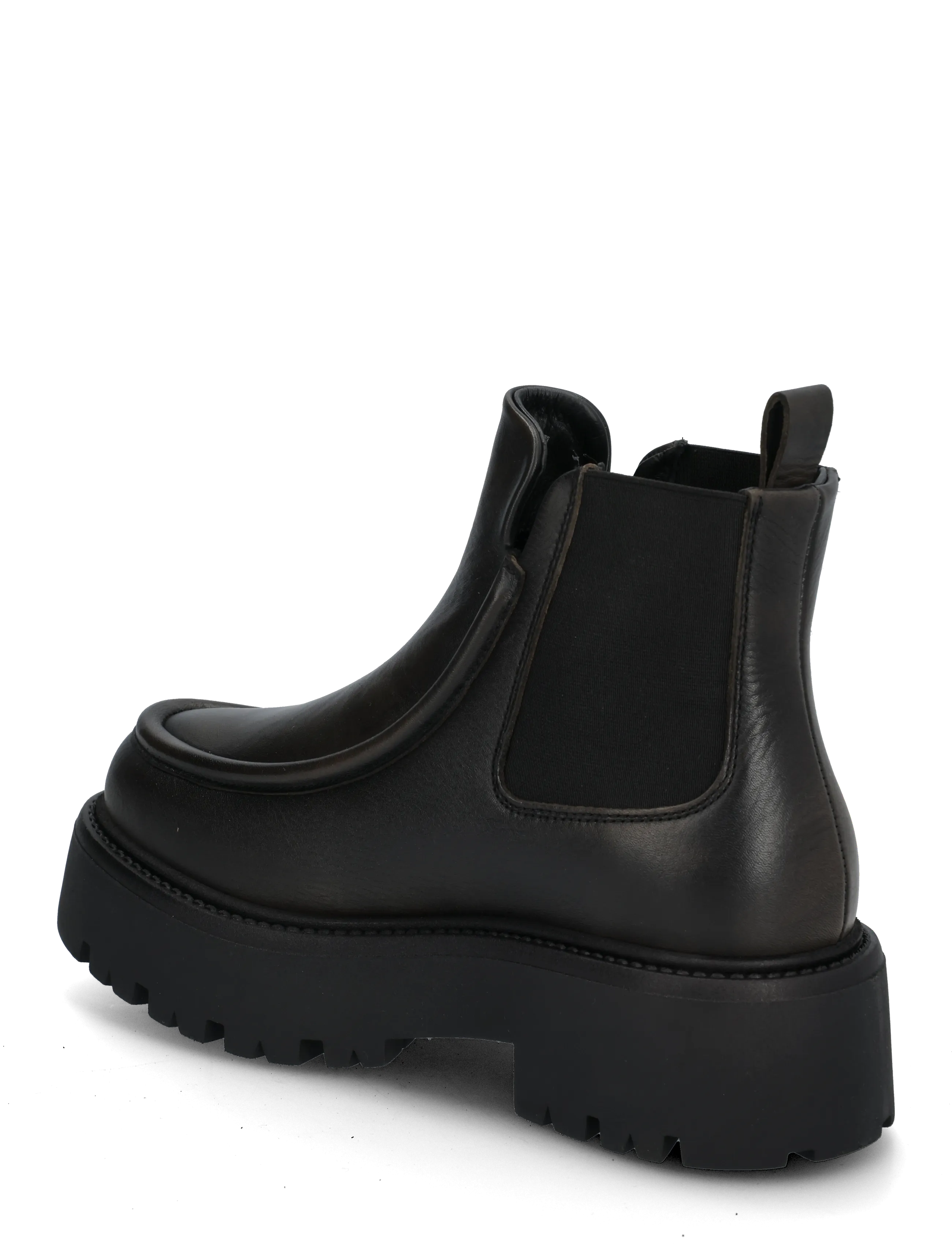 Copenhagen Studios - CPH725 vintage leather teddy brown - flat ankle boots - black - 1