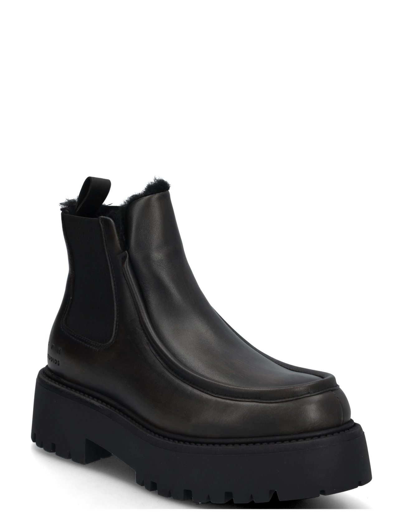Copenhagen Studios CPH725 vintage leather teddy brown - Flade ankelstøvler - TEDDY BLACK / black