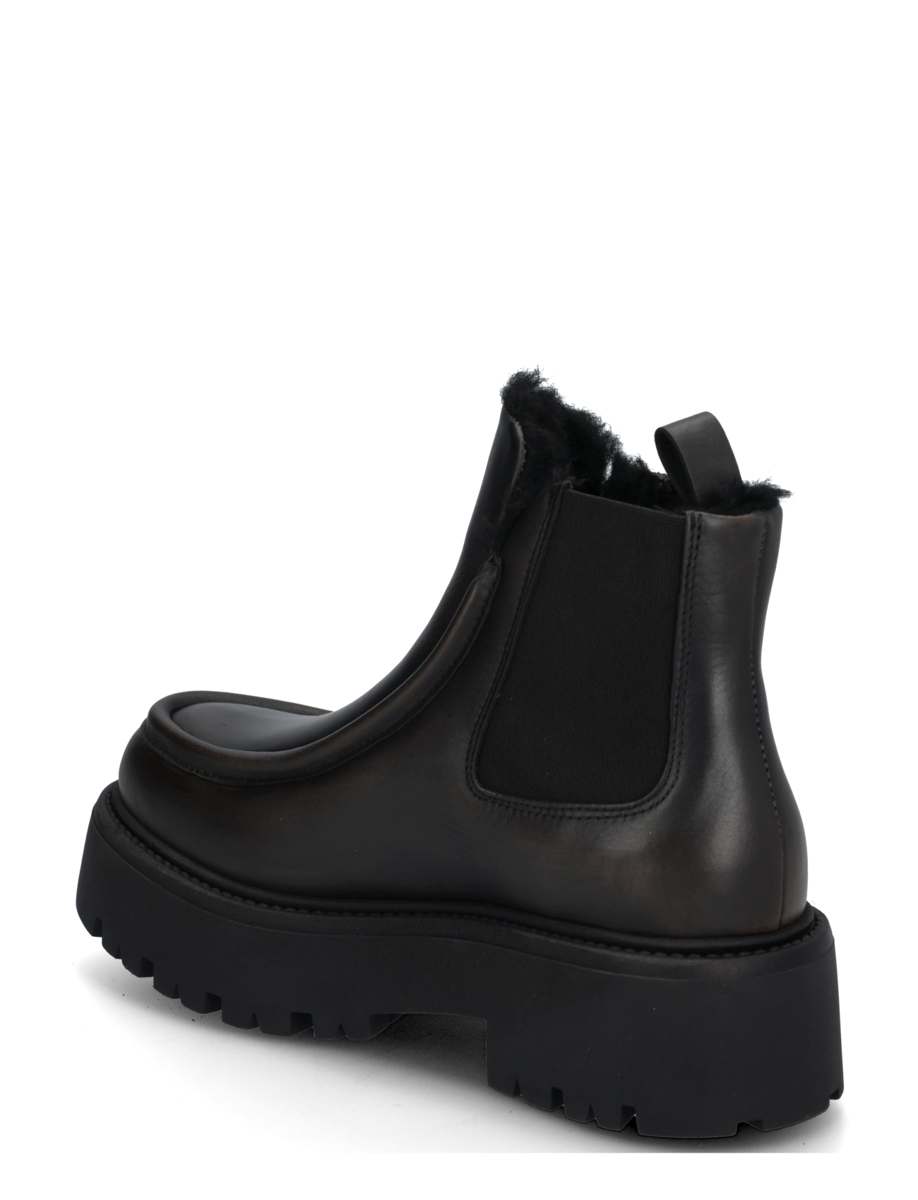 Copenhagen Studios - CPH725 vintage leather teddy brown - flade ankelstøvler - teddy black - 1