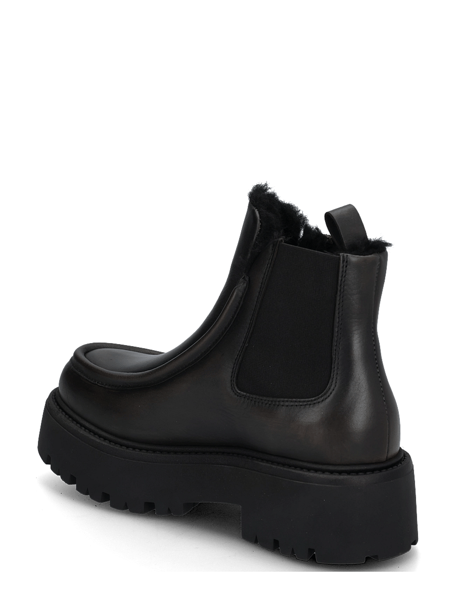 Copenhagen Studios - CPH725 vintage leather teddy brown - flade ankelstøvler - teddy black - 1