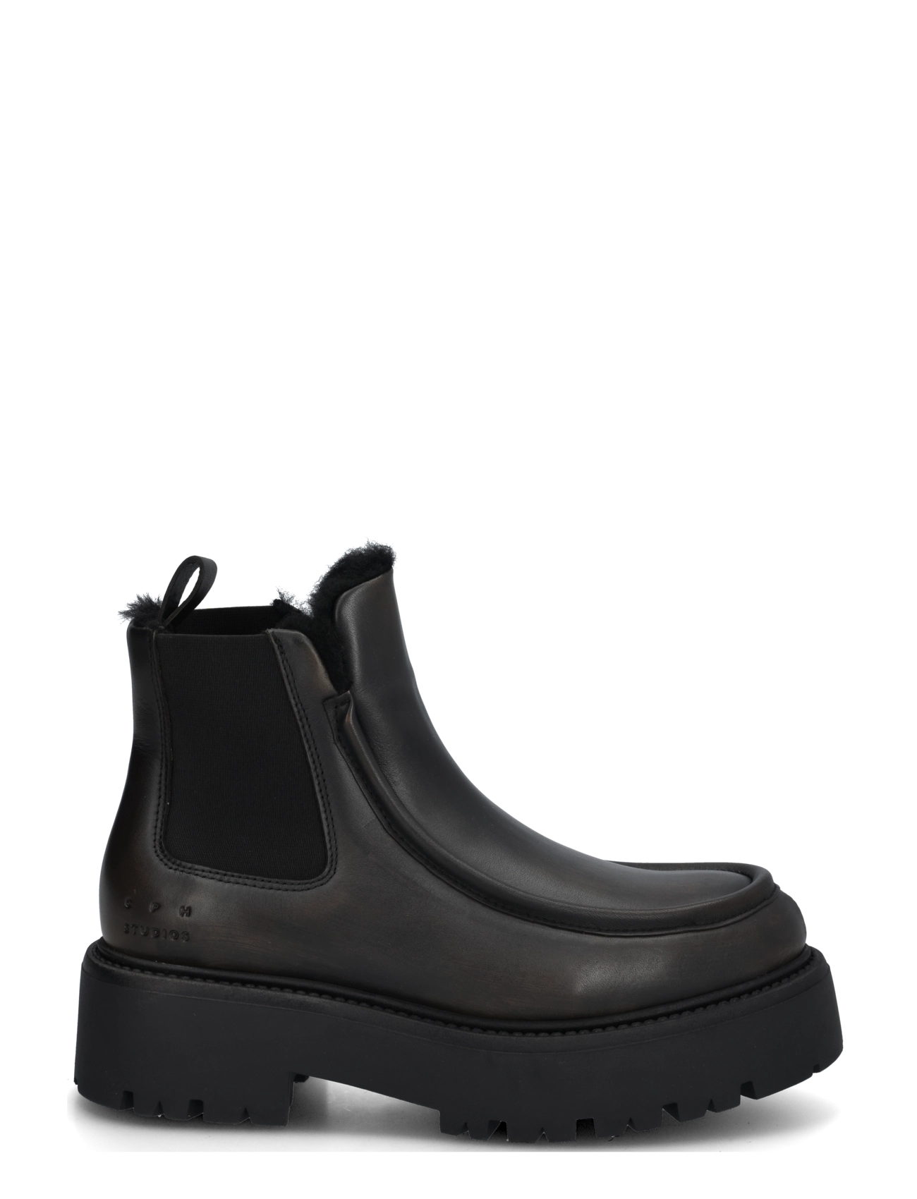 Copenhagen Studios - CPH725 vintage leather teddy brown - flade ankelstøvler - teddy black - 2