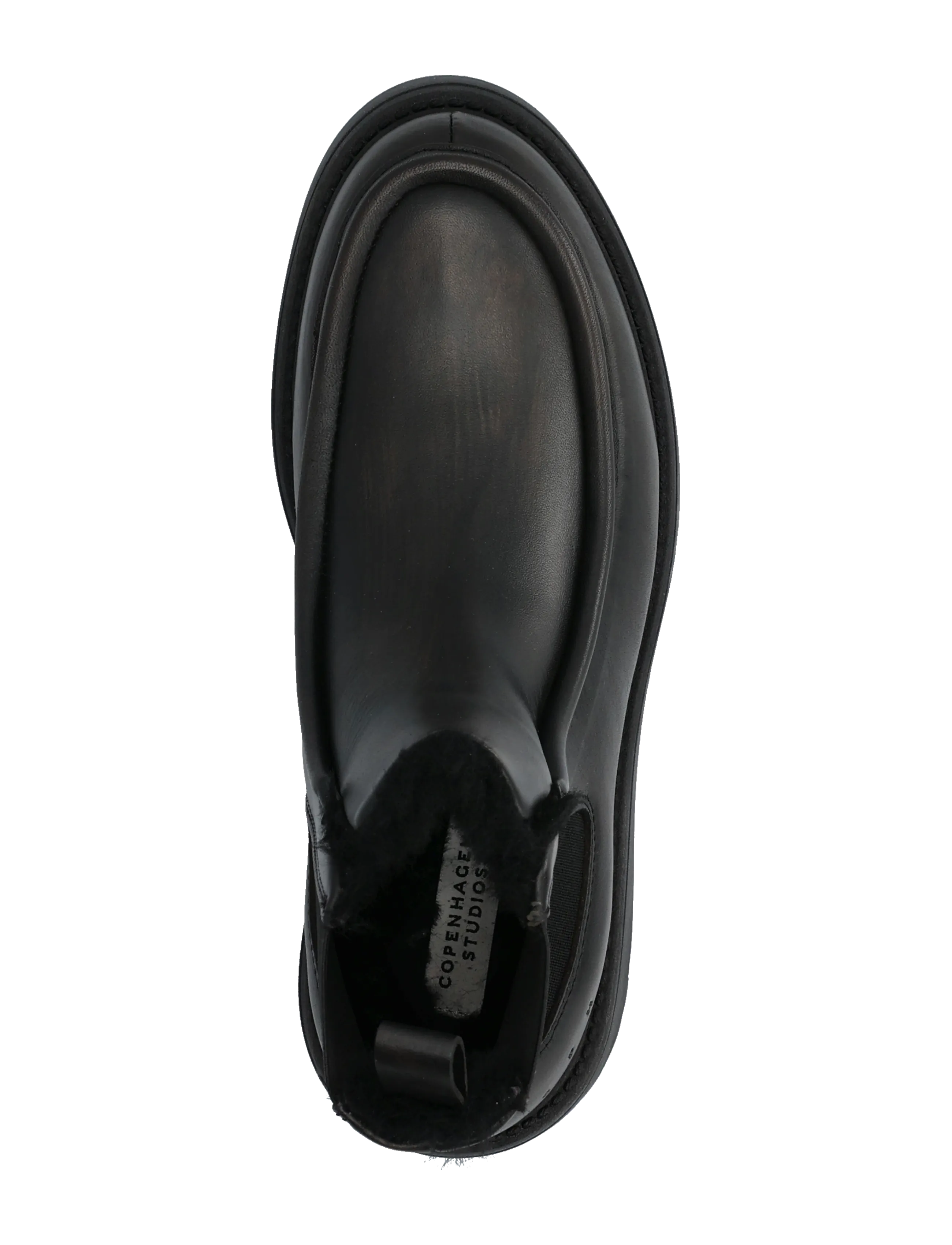 Copenhagen Studios - CPH725 vintage leather black - flat ankle boots - teddy black - 3
