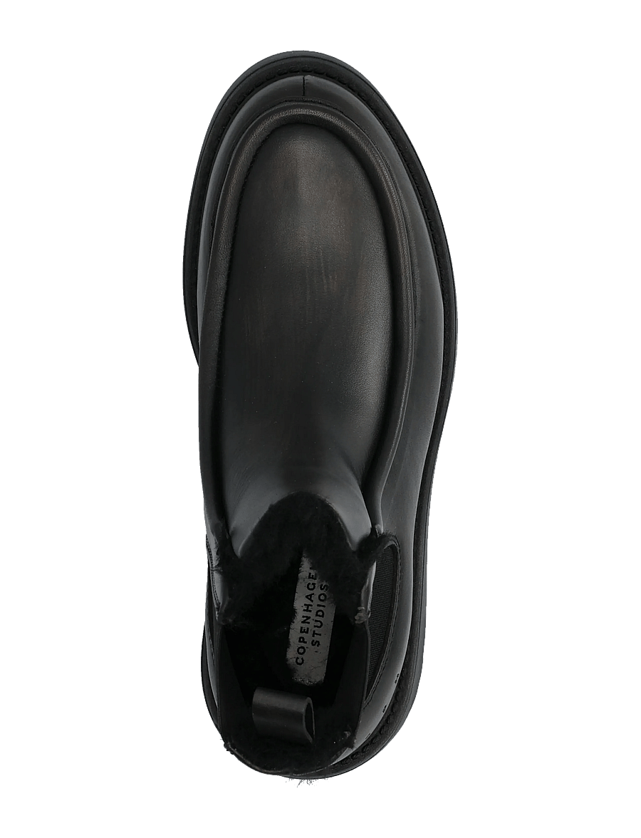 Copenhagen Studios - CPH725 vintage leather black - flade ankelstøvler - teddy black - 3