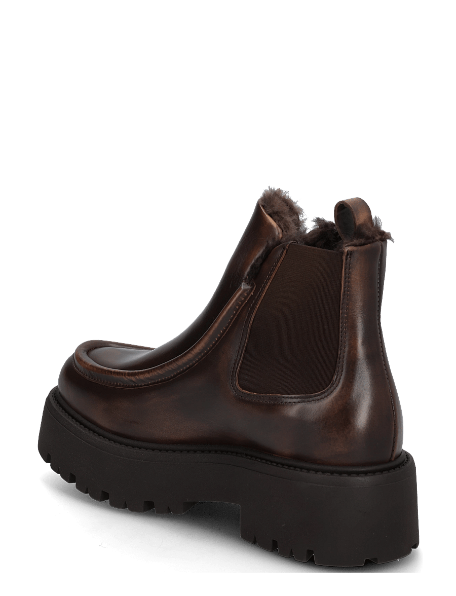Copenhagen Studios - CPH725 vintage leather brown - platta ankelboots - teddy brown - 1