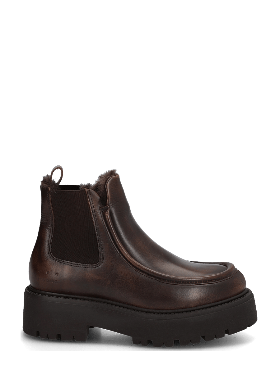 Copenhagen Studios - CPH725 vintage leather brown - platta ankelboots - teddy brown - 2