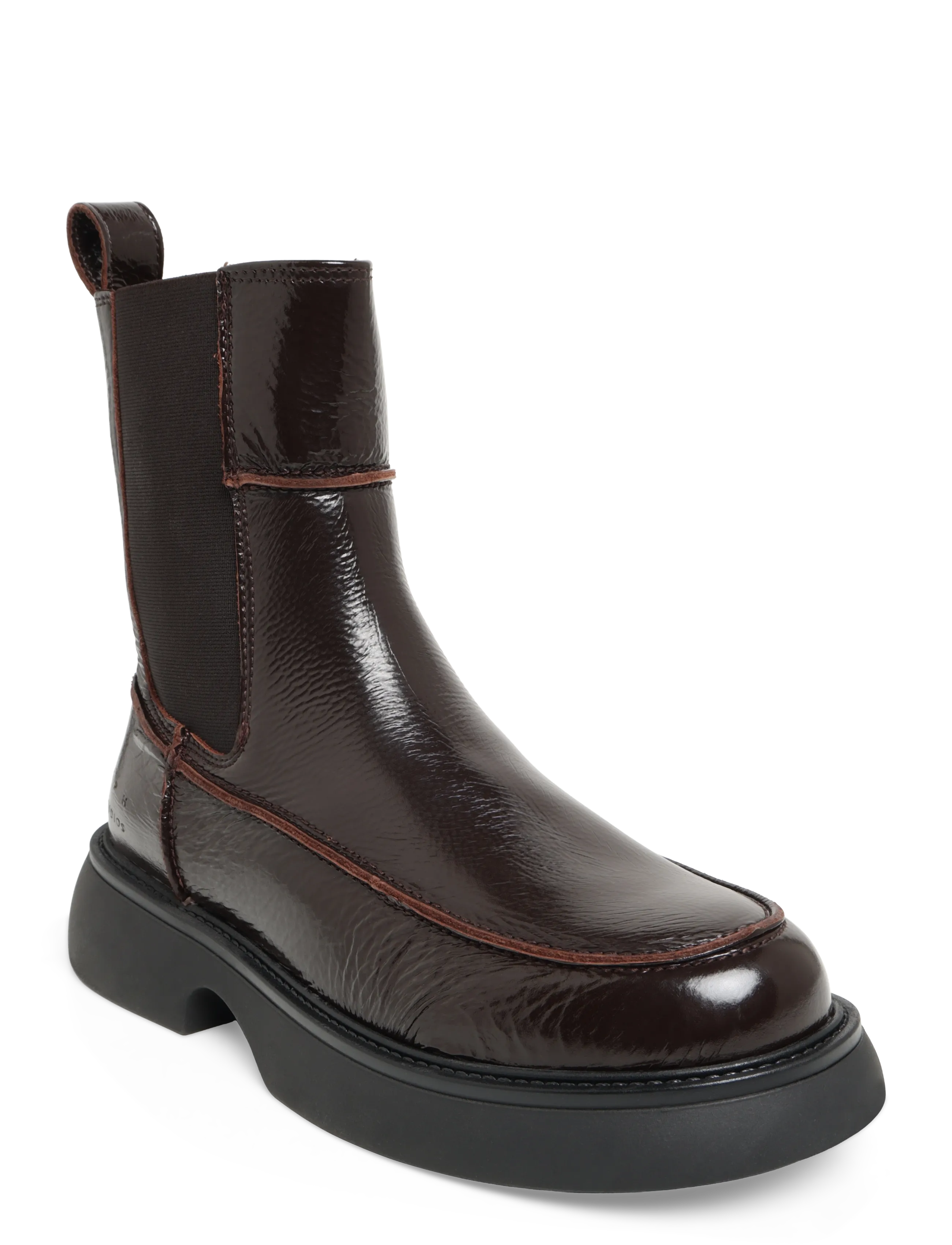 Copenhagen Studios Cph759 Patent Leather Black, 39, Brown, Støvler > Chelsea-Støvler, Dame