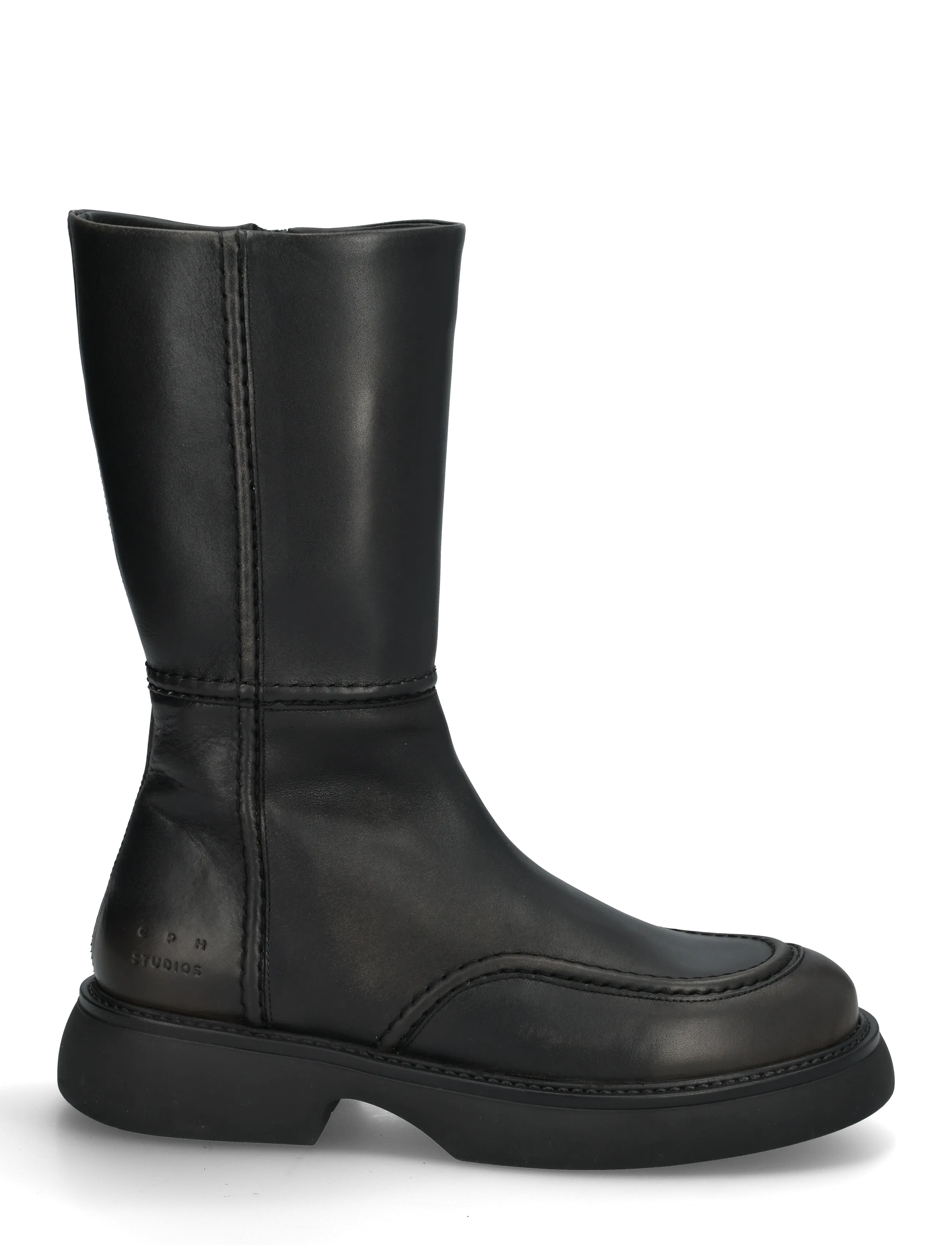 Copenhagen Studios - CPH760 vintage leather black - platta ankelboots - black - 2