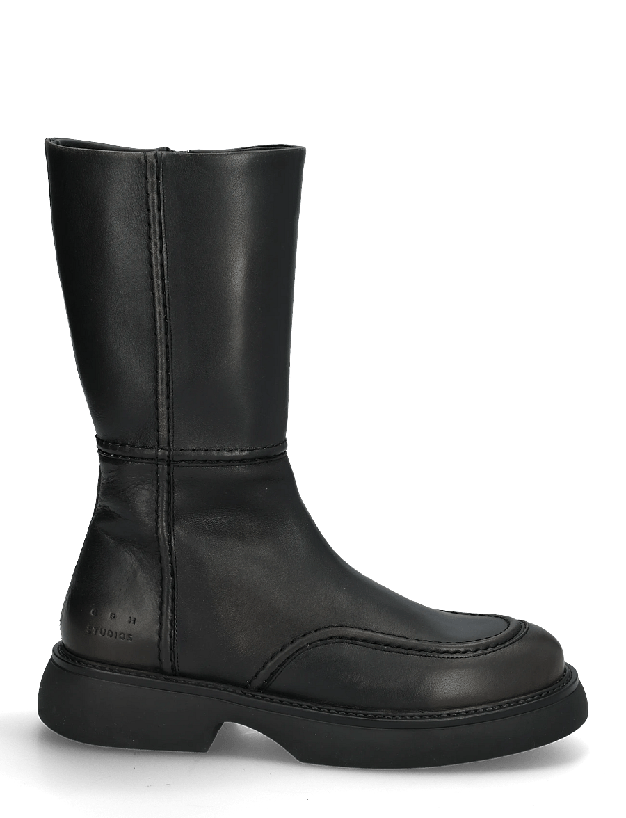 Copenhagen Studios - CPH760 vintage leather black - platta ankelboots - black - 2