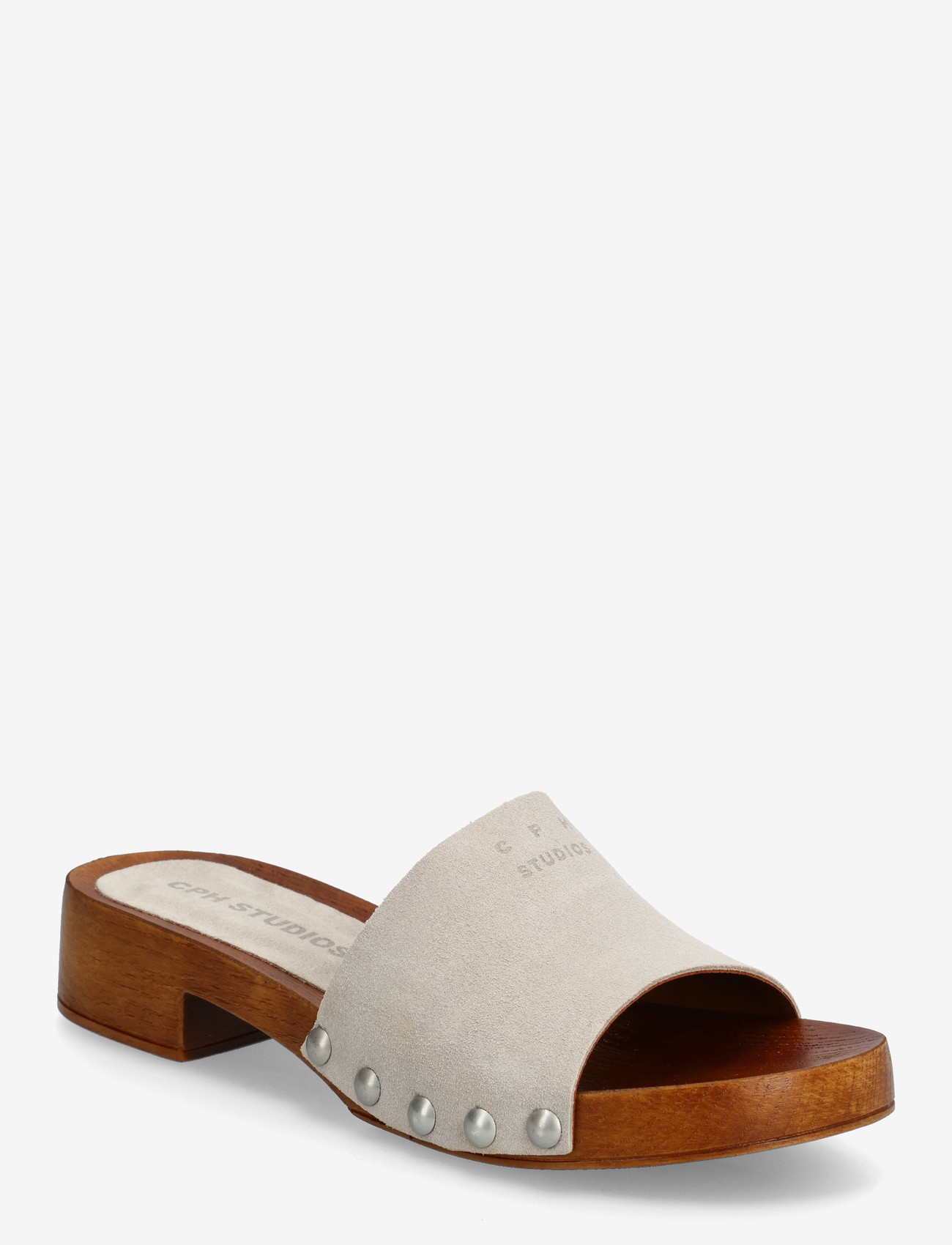 Copenhagen Studios - CPH798 suede - flade mules - light stone - 0