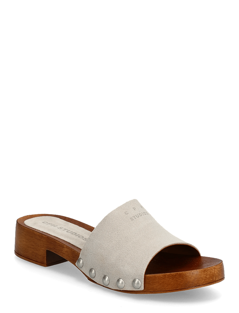 Copenhagen Studios - CPH798 suede - flade mules - light stone - 0