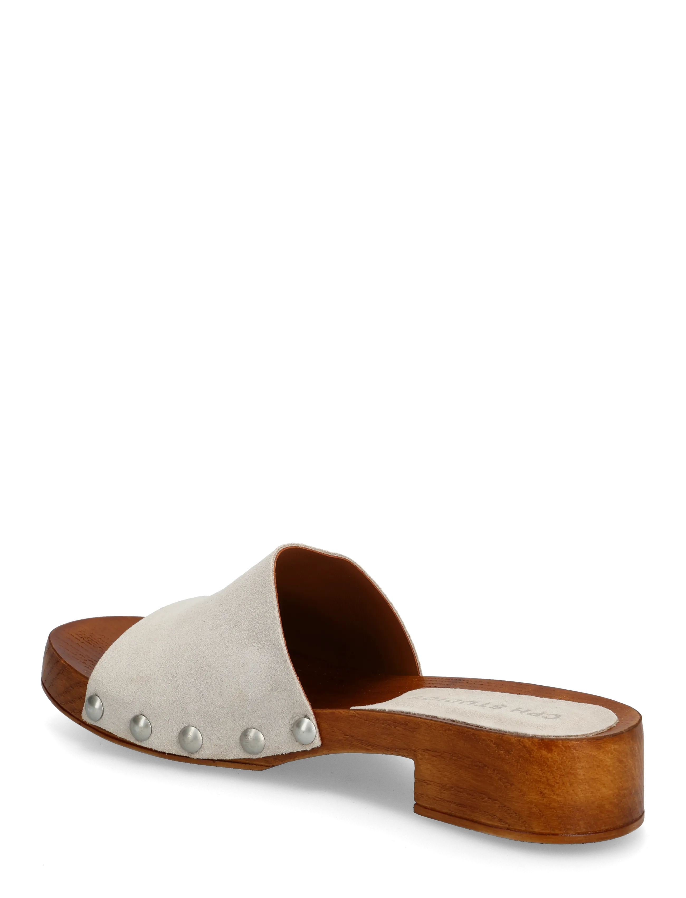 Copenhagen Studios - CPH798 suede - flat mules - light stone - 2