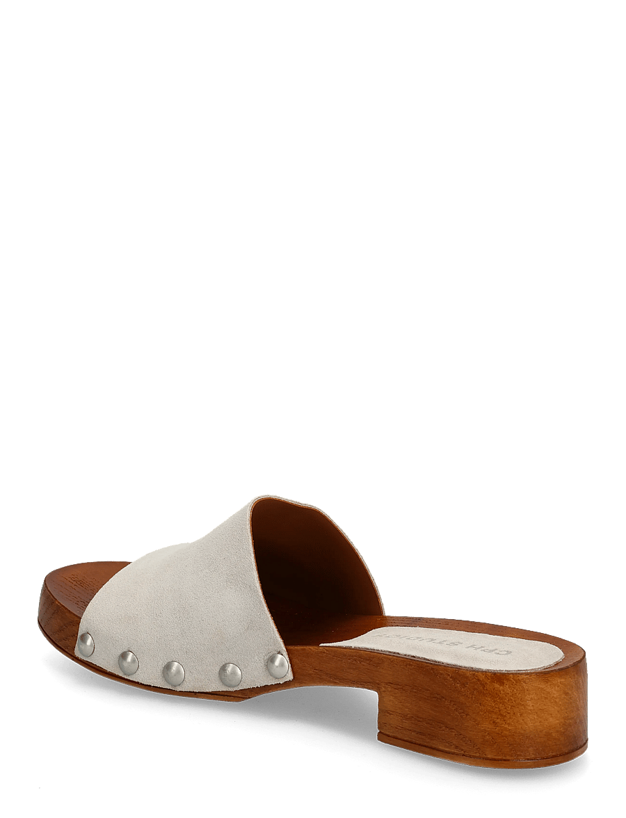 Copenhagen Studios - CPH798 suede - flache pantoletten - light stone - 2