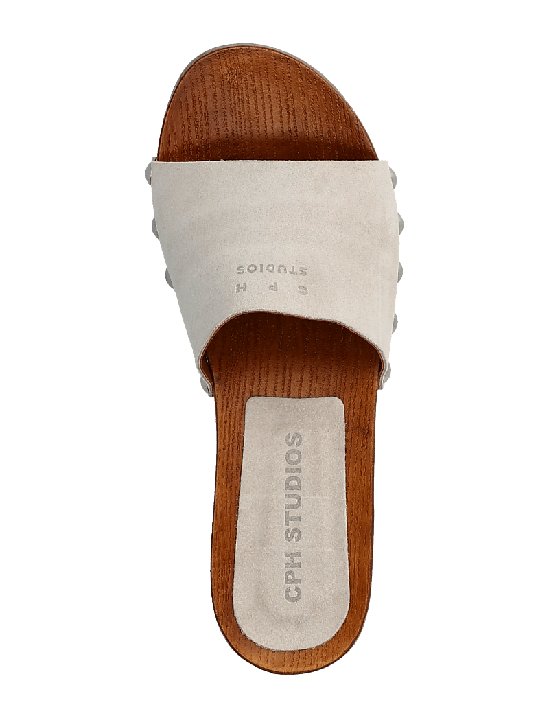 Copenhagen Studios - CPH798 suede - flade mules - light stone - 3