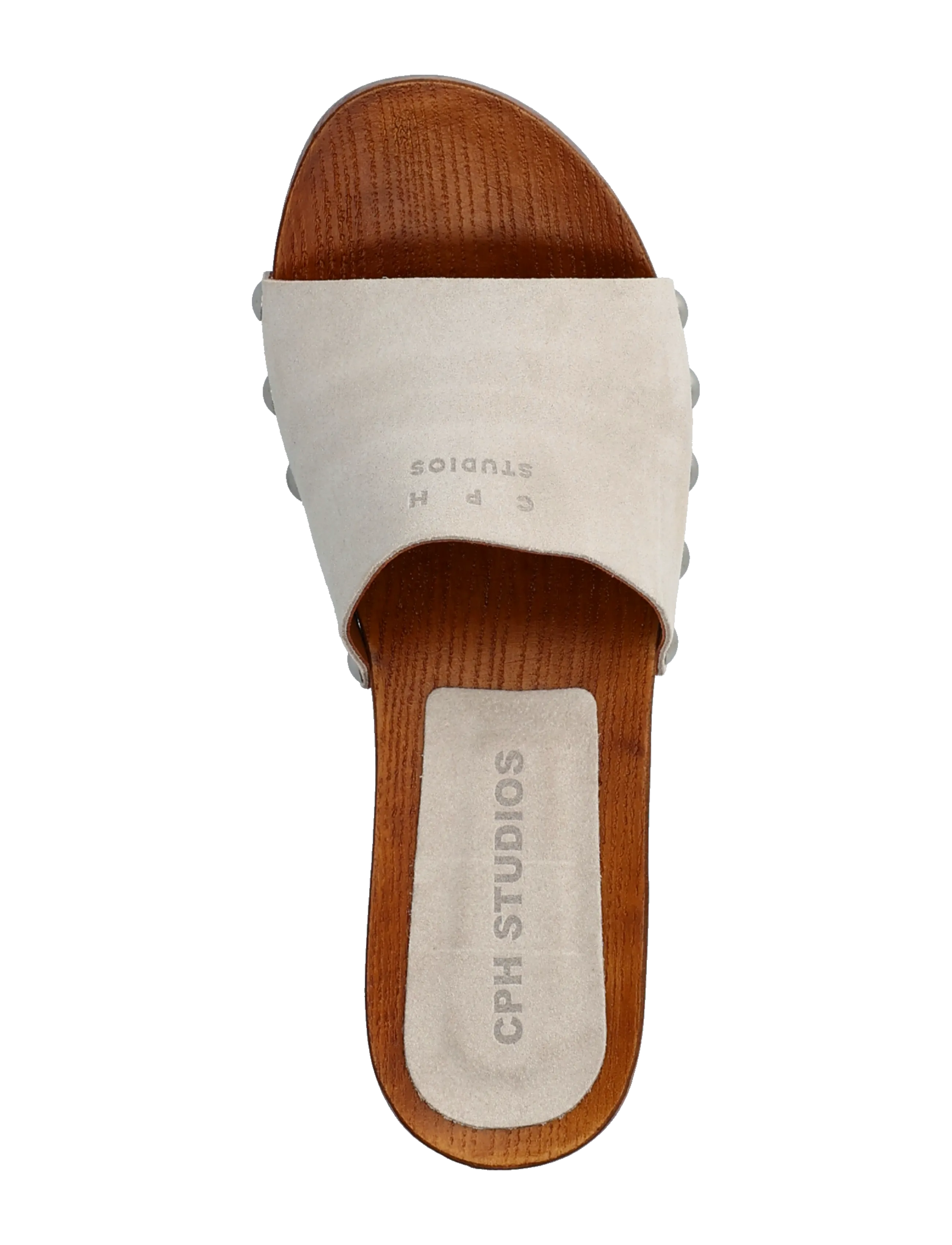 Copenhagen Studios - CPH798 suede - flat mules - light stone - 3