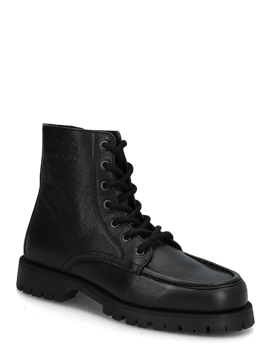 Copenhagen Studios - CPH849 grainy leather - bottes lacées - black - 0
