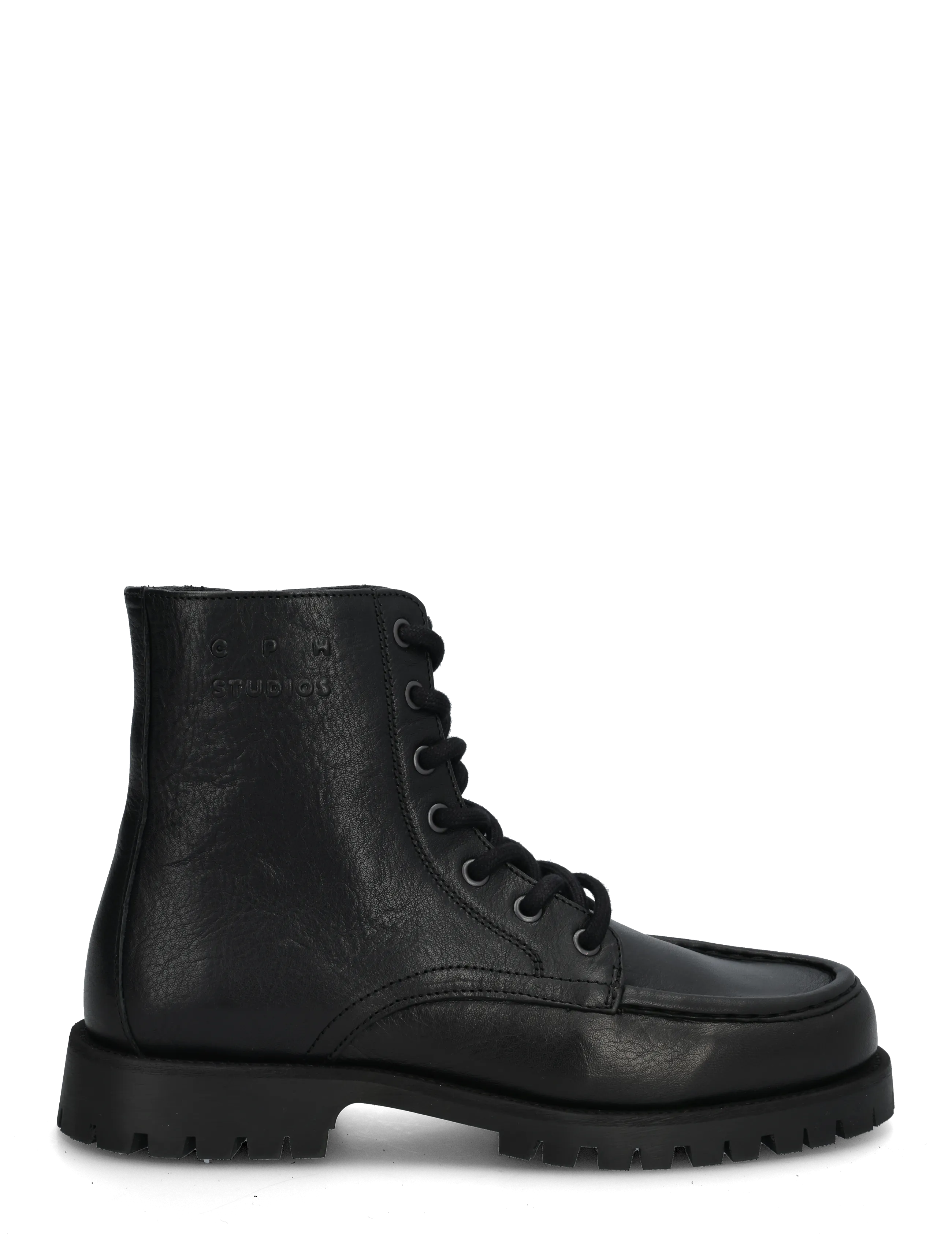 Copenhagen Studios - CPH849 grainy leather - bottes lacées - black - 2