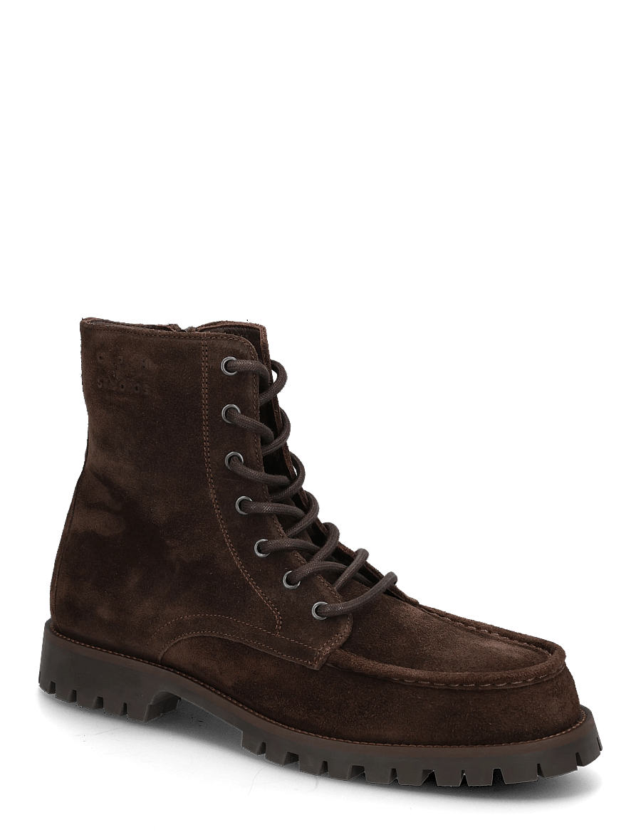 Copenhagen Studios - CPH849 grainy leather - geschnürte stiefel - chocolate - 0