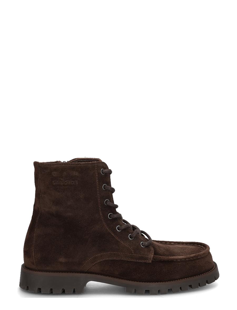 Copenhagen Studios - CPH849 grainy leather - laced boots - chocolate - 2
