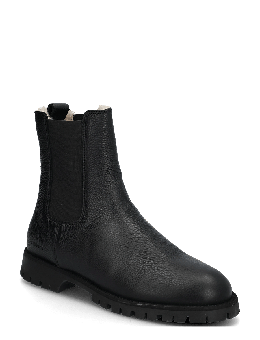 Copenhagen Studios - CPH850M grainy leather teddy black - chelsea boots - black - 0