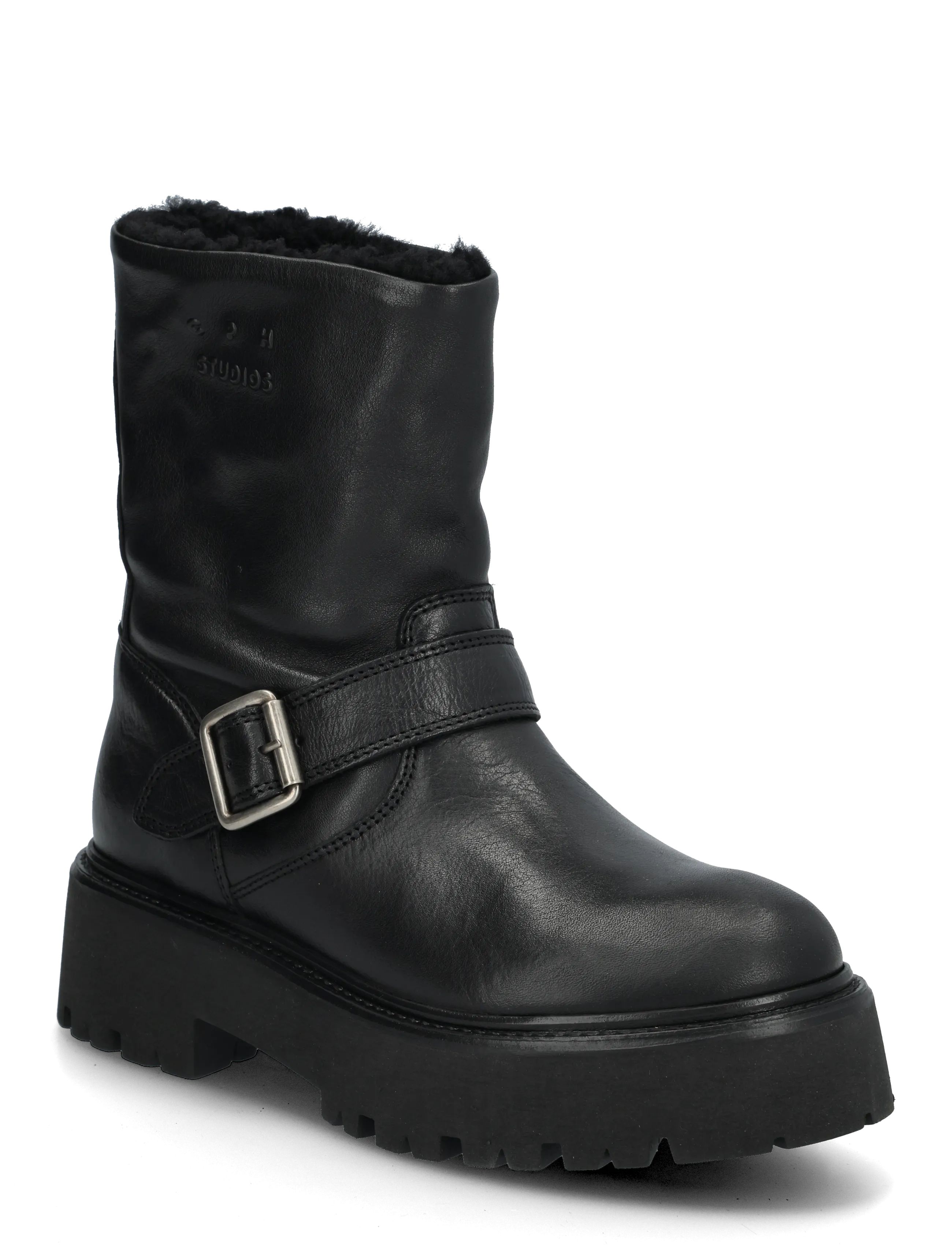 Copenhagen Studios CPH900 grainy leather teddy black - Støvler - TEDDY BLACK / black