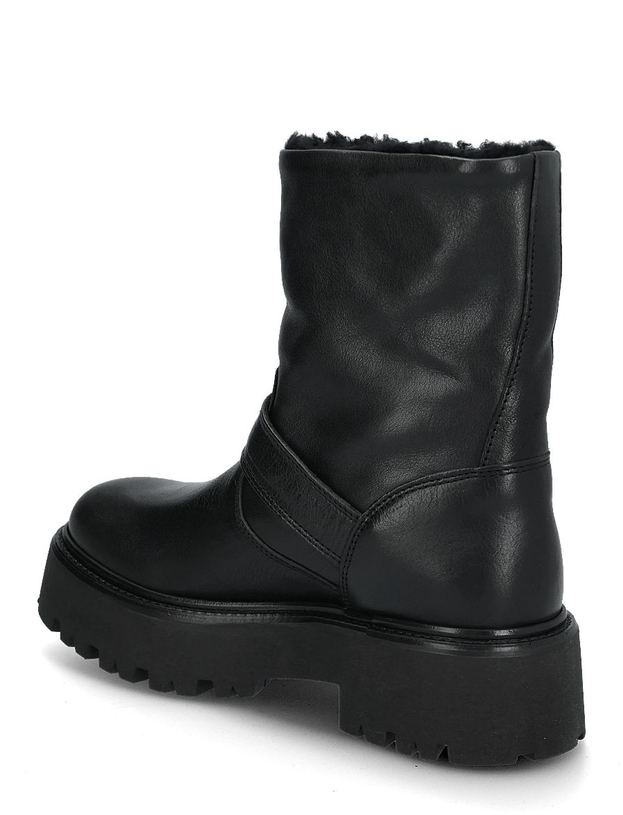 Copenhagen Studios - CPH900 grainy leather teddy black - platta ankelboots - teddy black - 1