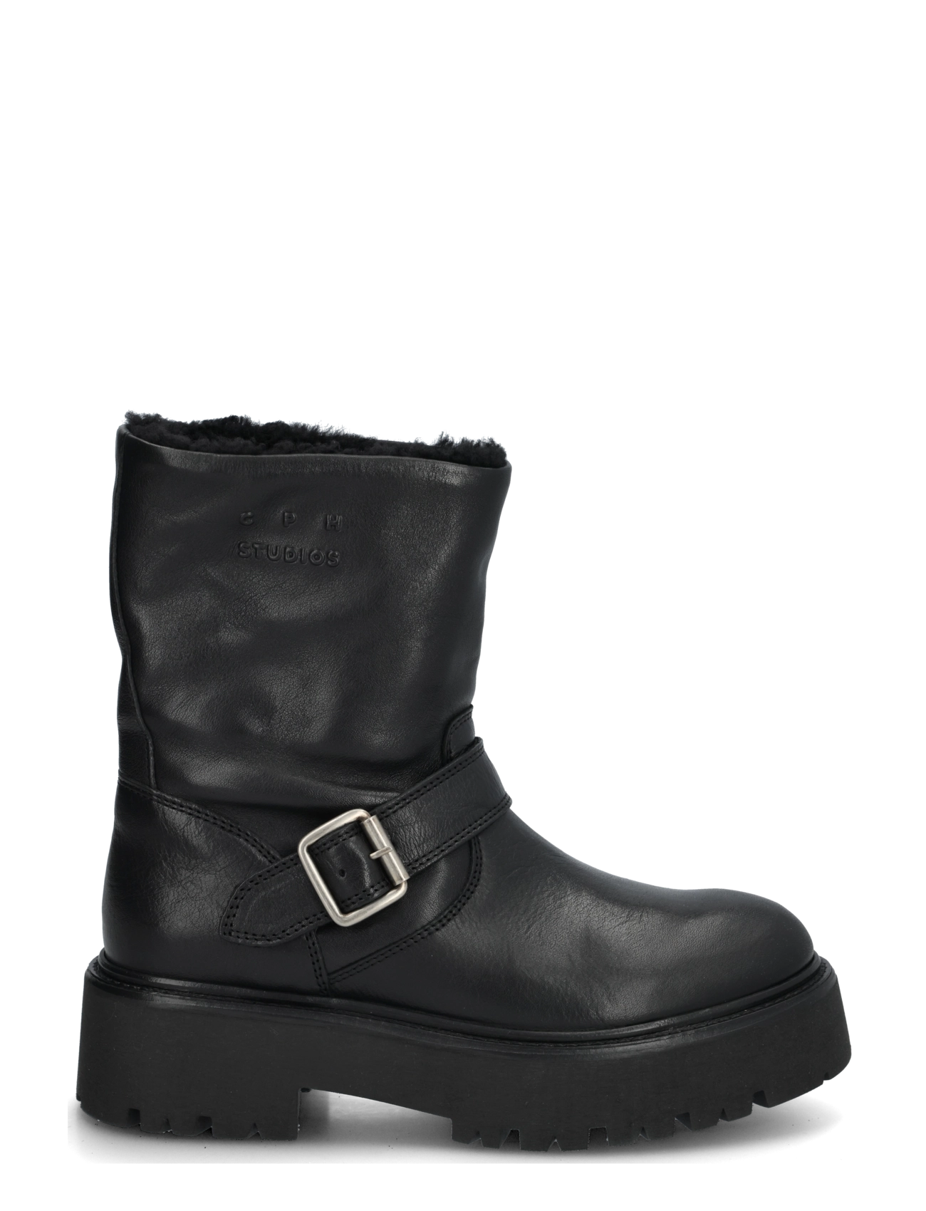 Copenhagen Studios - CPH900 grainy leather teddy black - flache stiefeletten - teddy black - 2