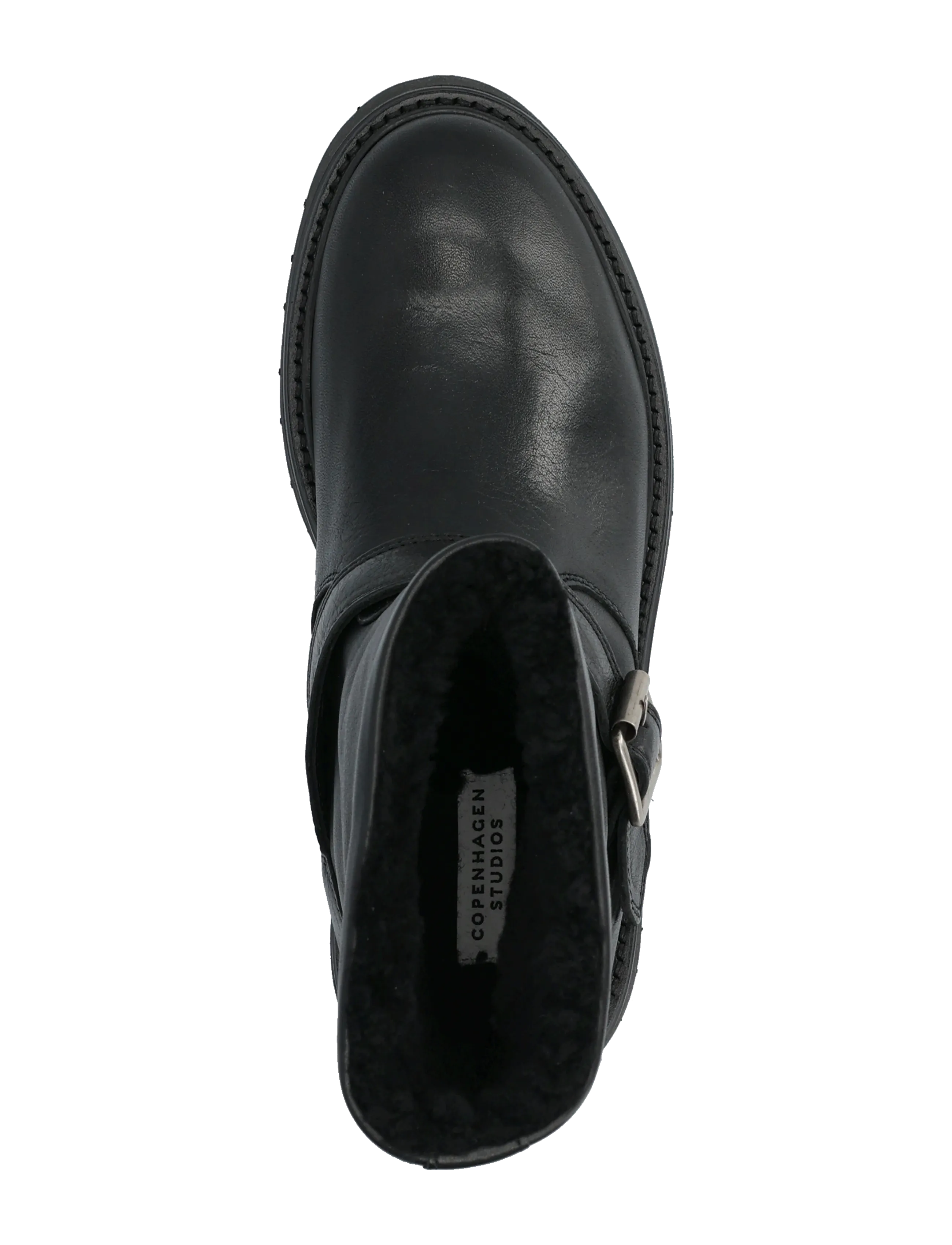 Copenhagen Studios - CPH900 grainy leather teddy black - platta ankelboots - teddy black - 3