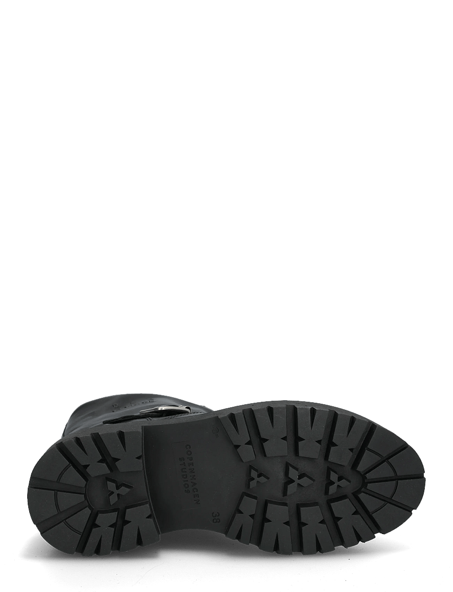Copenhagen Studios - CPH900 grainy leather teddy black - platta ankelboots - teddy black - 4