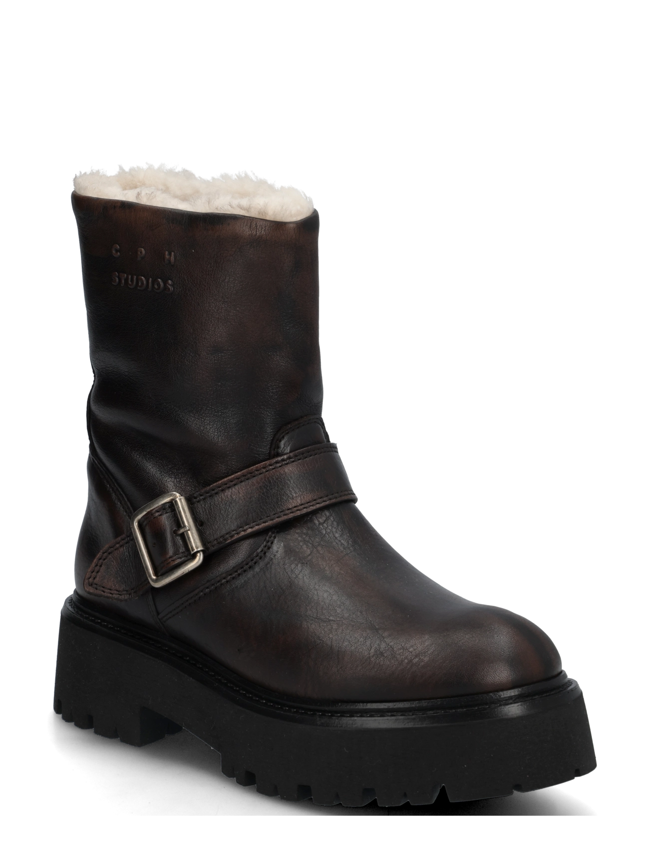 Copenhagen Studios CPH900 grainy leather teddy dark brown - Shoes - TEDDY DARK BROWN / brown
