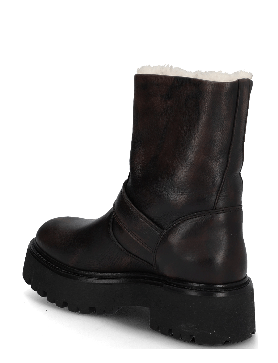 Copenhagen Studios - CPH900 grainy leather teddy dark brown - platta ankelboots - teddy dark brown - 1