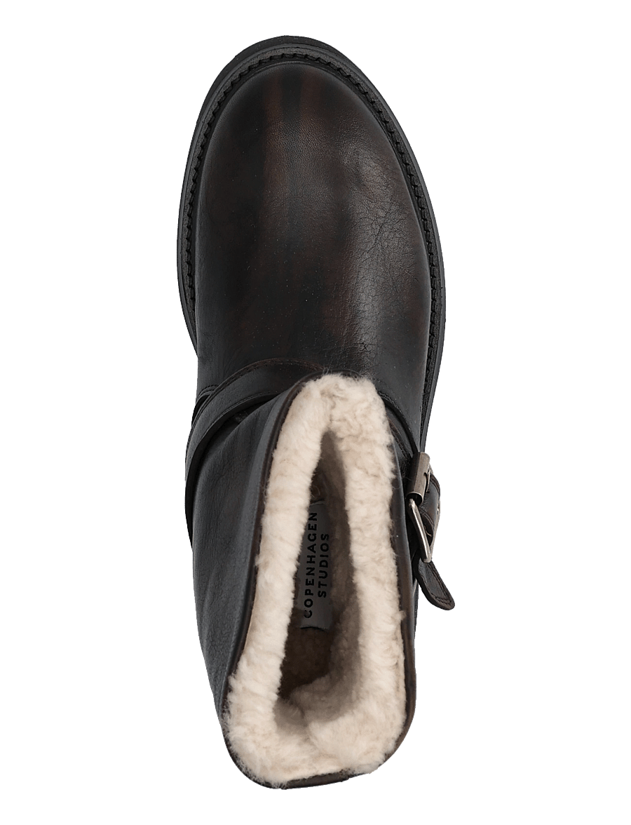 Copenhagen Studios - CPH900 grainy leather teddy dark brown - platta ankelboots - teddy dark brown - 3