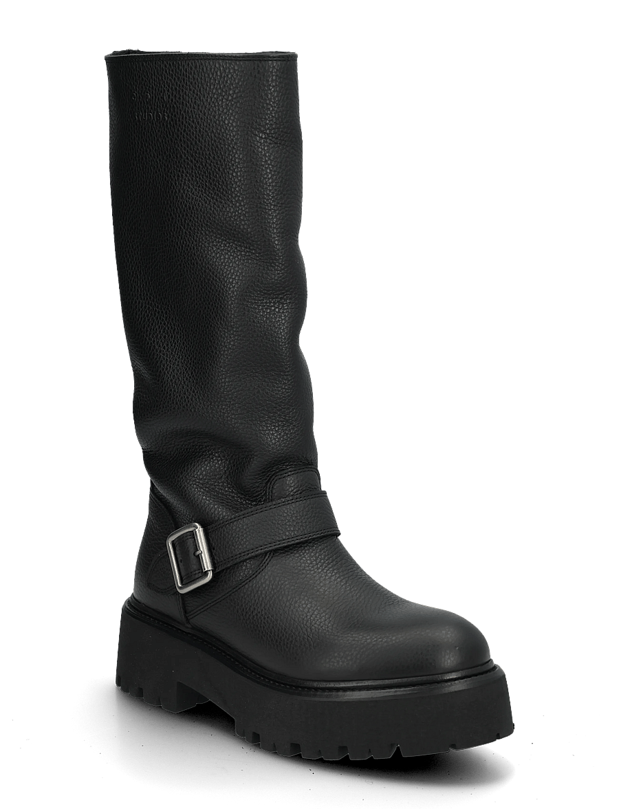 Copenhagen Studios - CPH901 grainy leather black - knähöga stövlar - black - 0