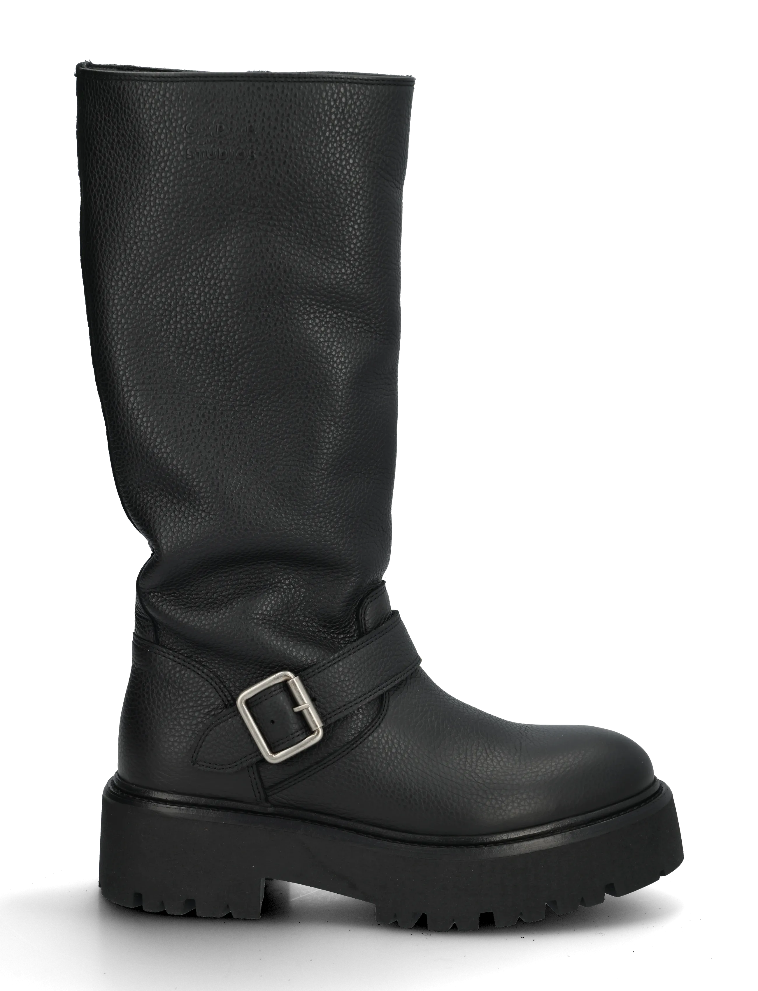 Copenhagen Studios - CPH901 grainy leather black - knähöga stövlar - black - 2