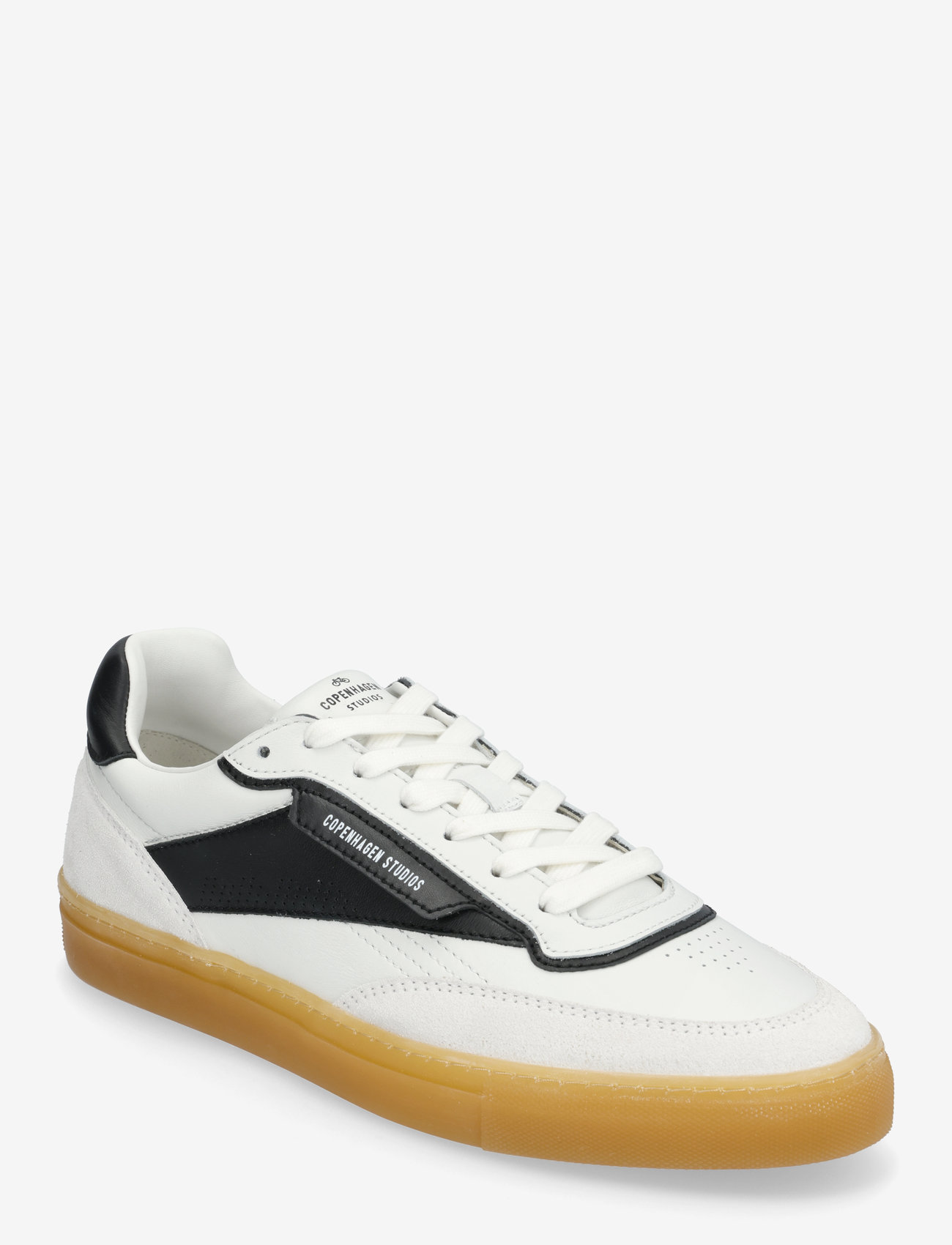 Copenhagen Studios - CPH90M leather mix white/cream - låga sneakers - white/black - 0