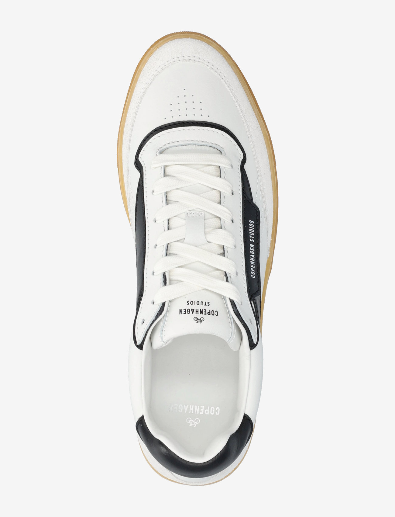 Copenhagen Studios - CPH90M leather mix white/cream - låga sneakers - white/black - 3