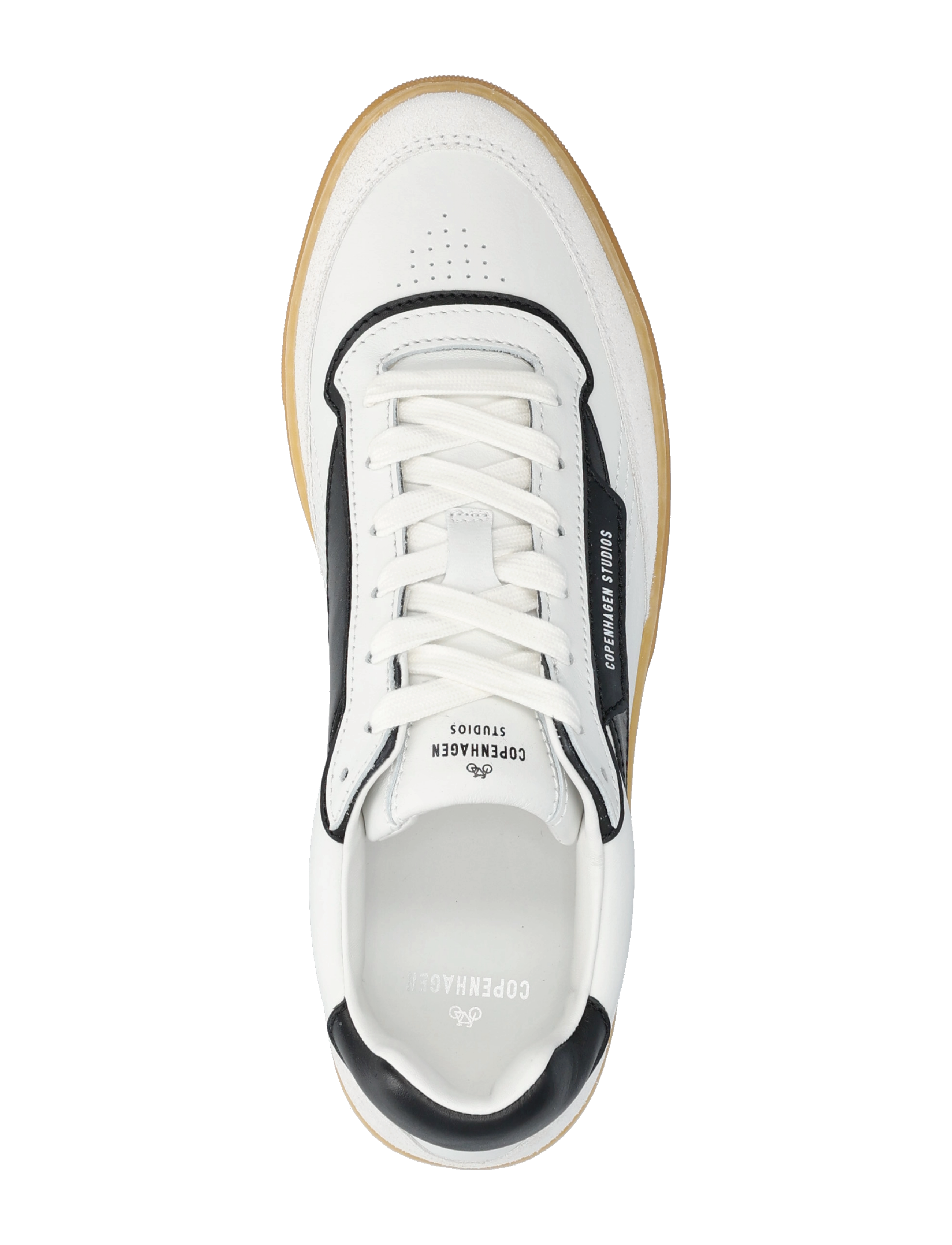 Copenhagen Studios - CPH90M leather mix white/cream - niedriger schnitt - white/black - 3