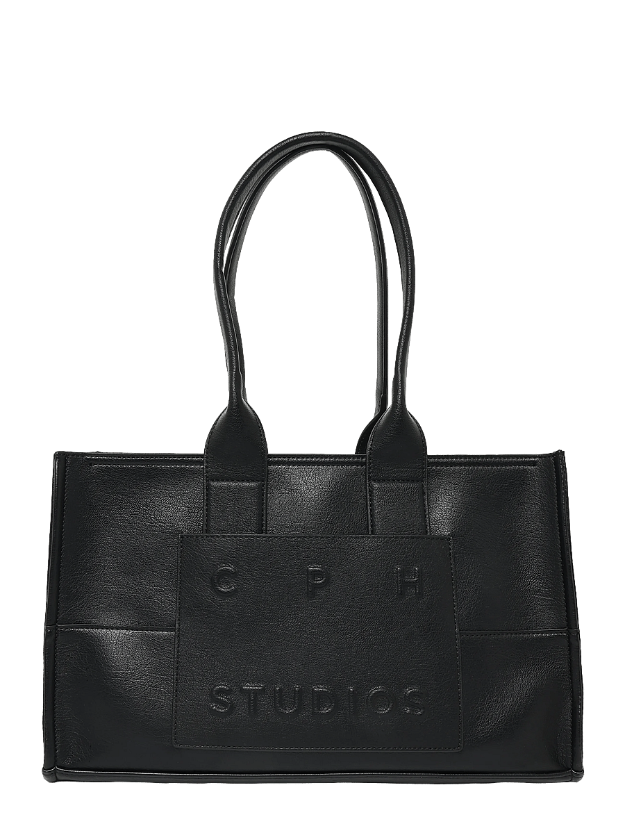 Copenhagen Studios - CPH BAG 16 recycled leather black - tote bags - black - 0