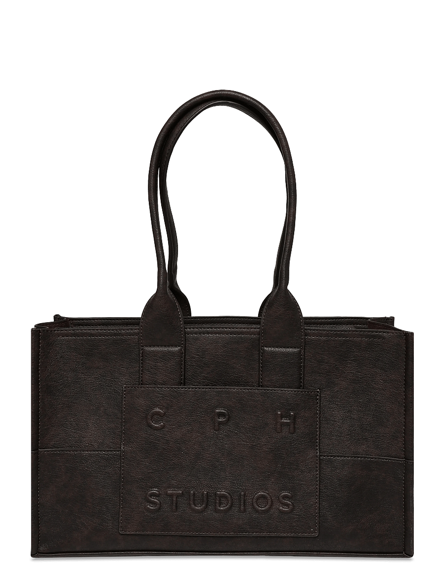 Copenhagen Studios - CPH BAG 16 recycled vintage leather brown - tote bags - brown - 0