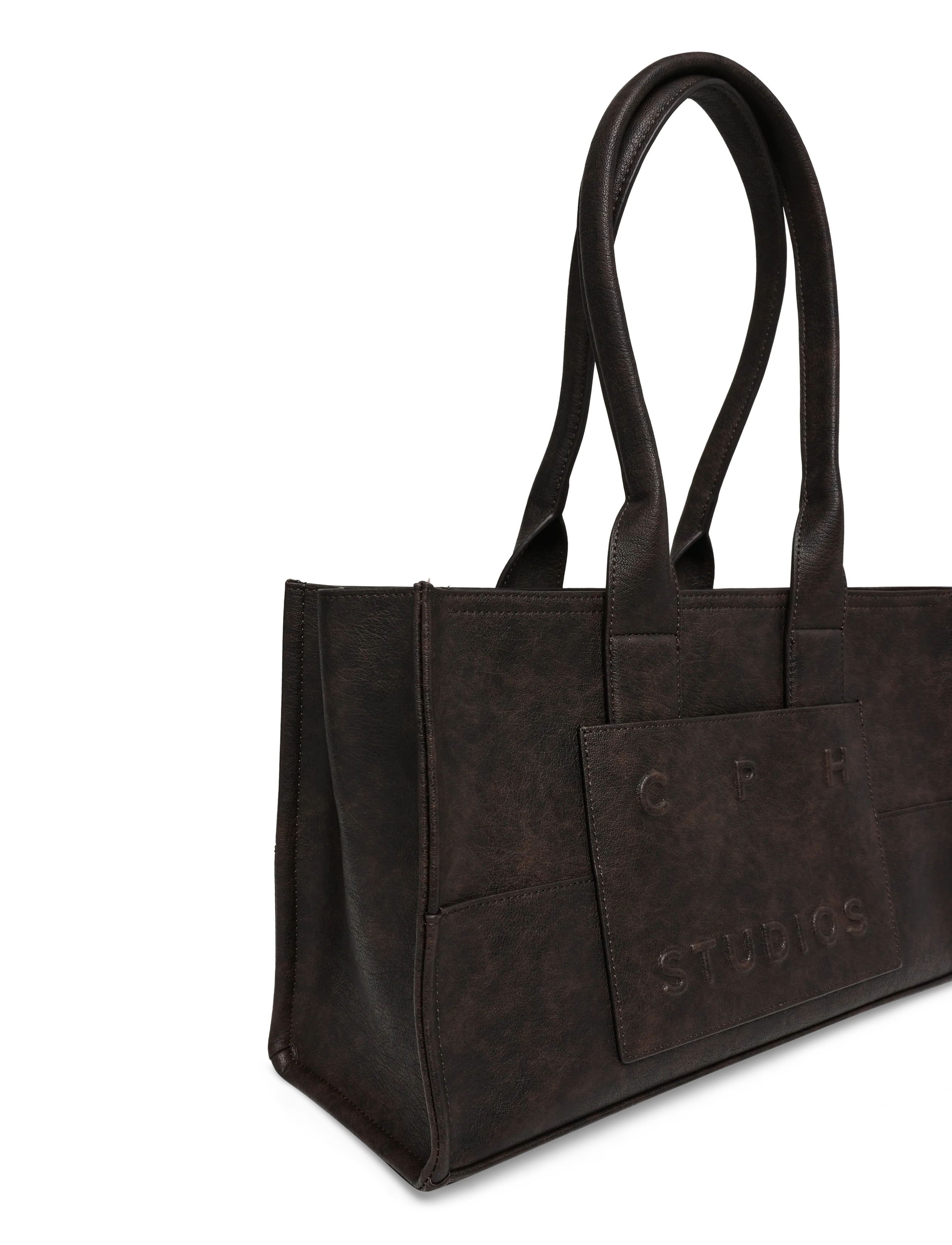 Copenhagen Studios - CPH BAG 16 recycled vintage leather brown - tote bags - brown - 2