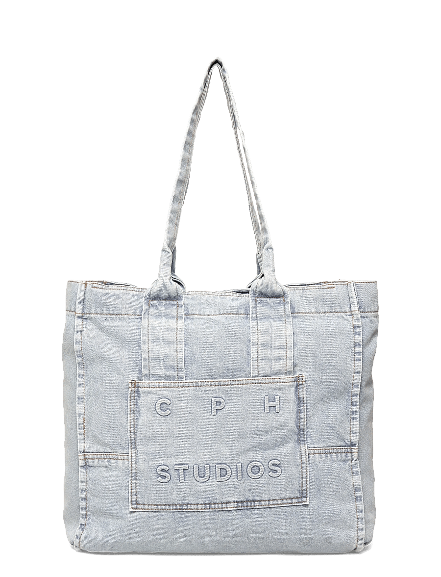 Copenhagen Studios - CPH BAG 5 suede chocolate - tote bags - light blue - 0