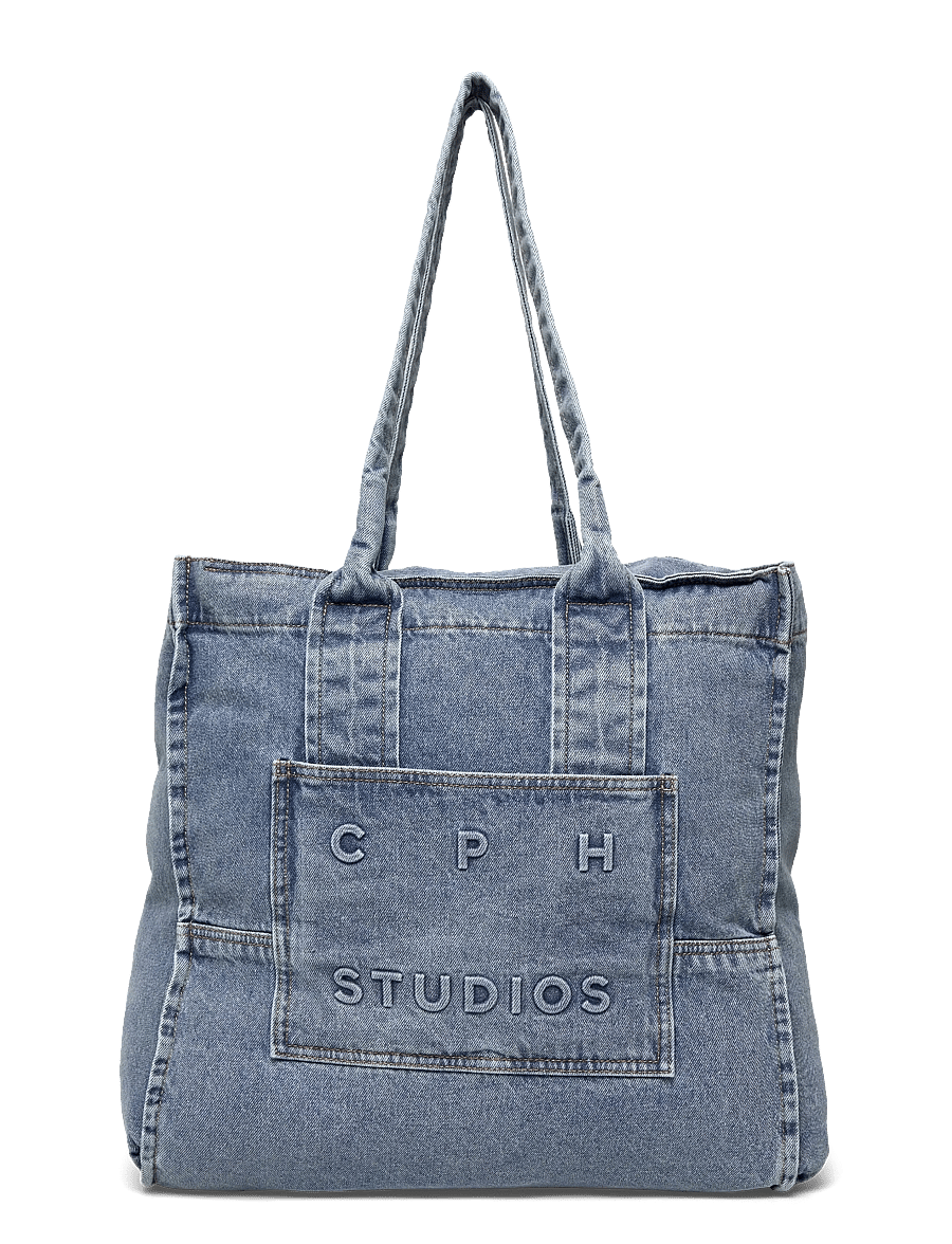 Copenhagen Studios - CPH BAG 5 suede chocolate - tote bags - mid blue - 0