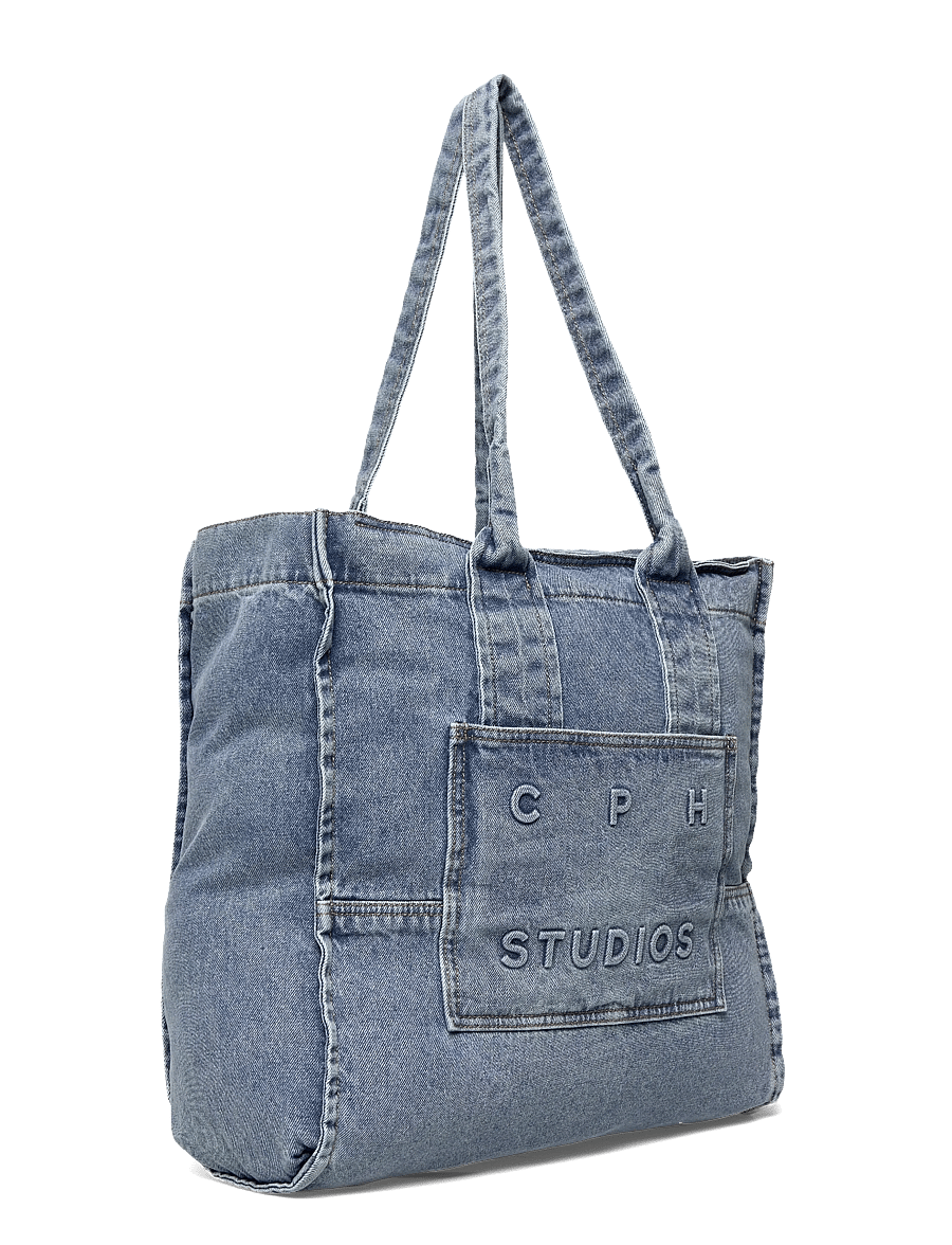 Copenhagen Studios - CPH BAG 5 suede chocolate - tote bags - mid blue - 2